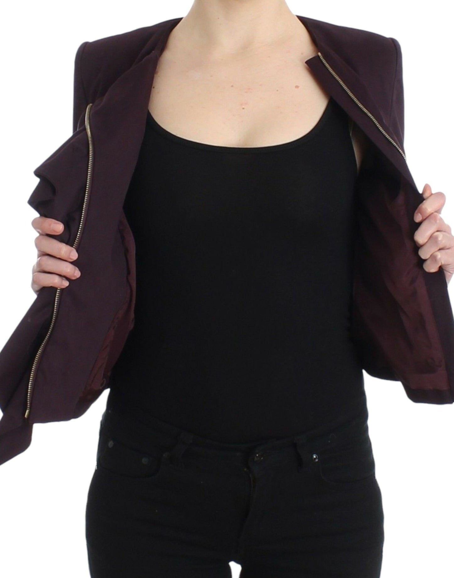 GF Ferre Elegant Lilla Blazer i Bomuldsblanding