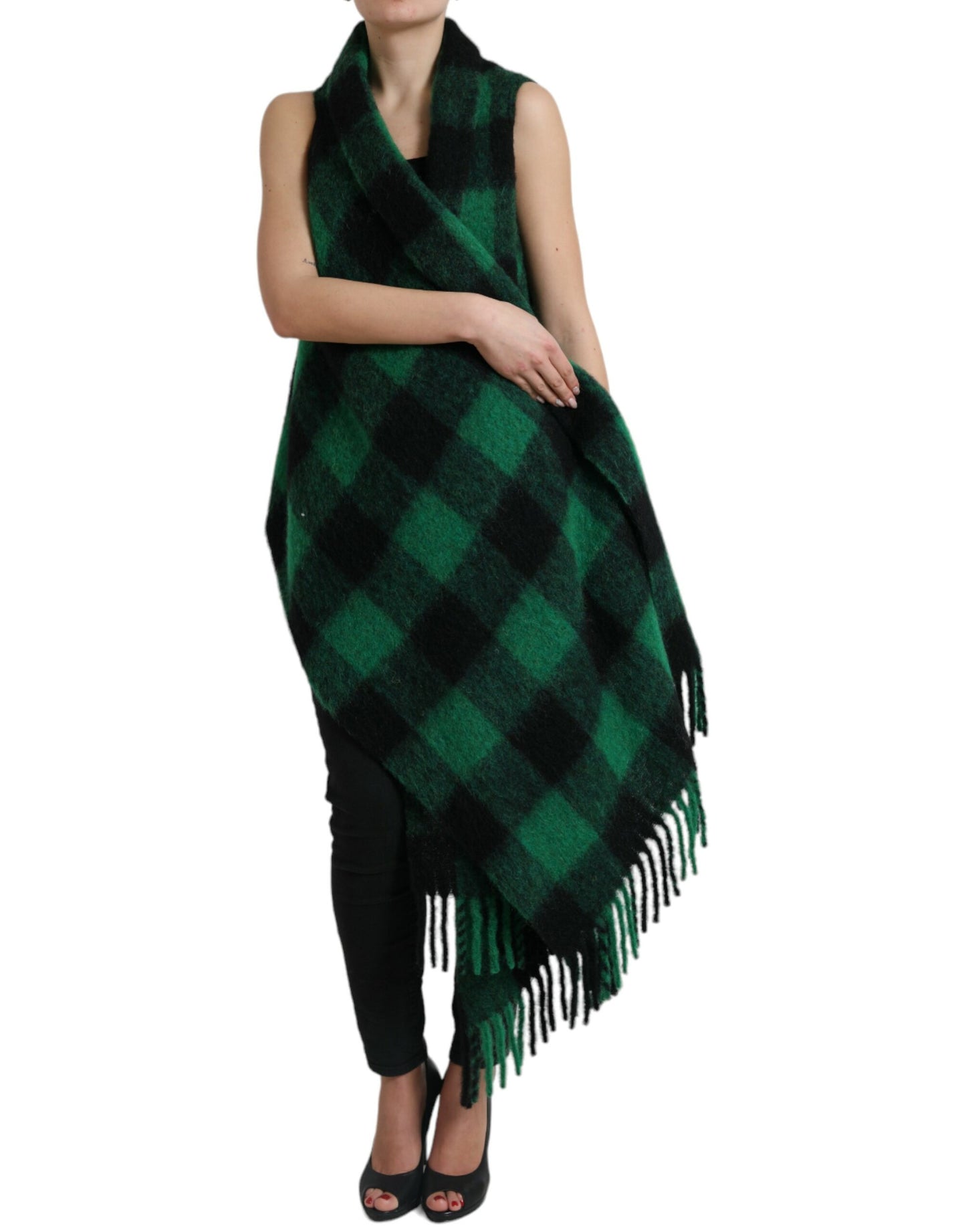 Dolce & Gabbana Elegant Ternet Poncho Jakke