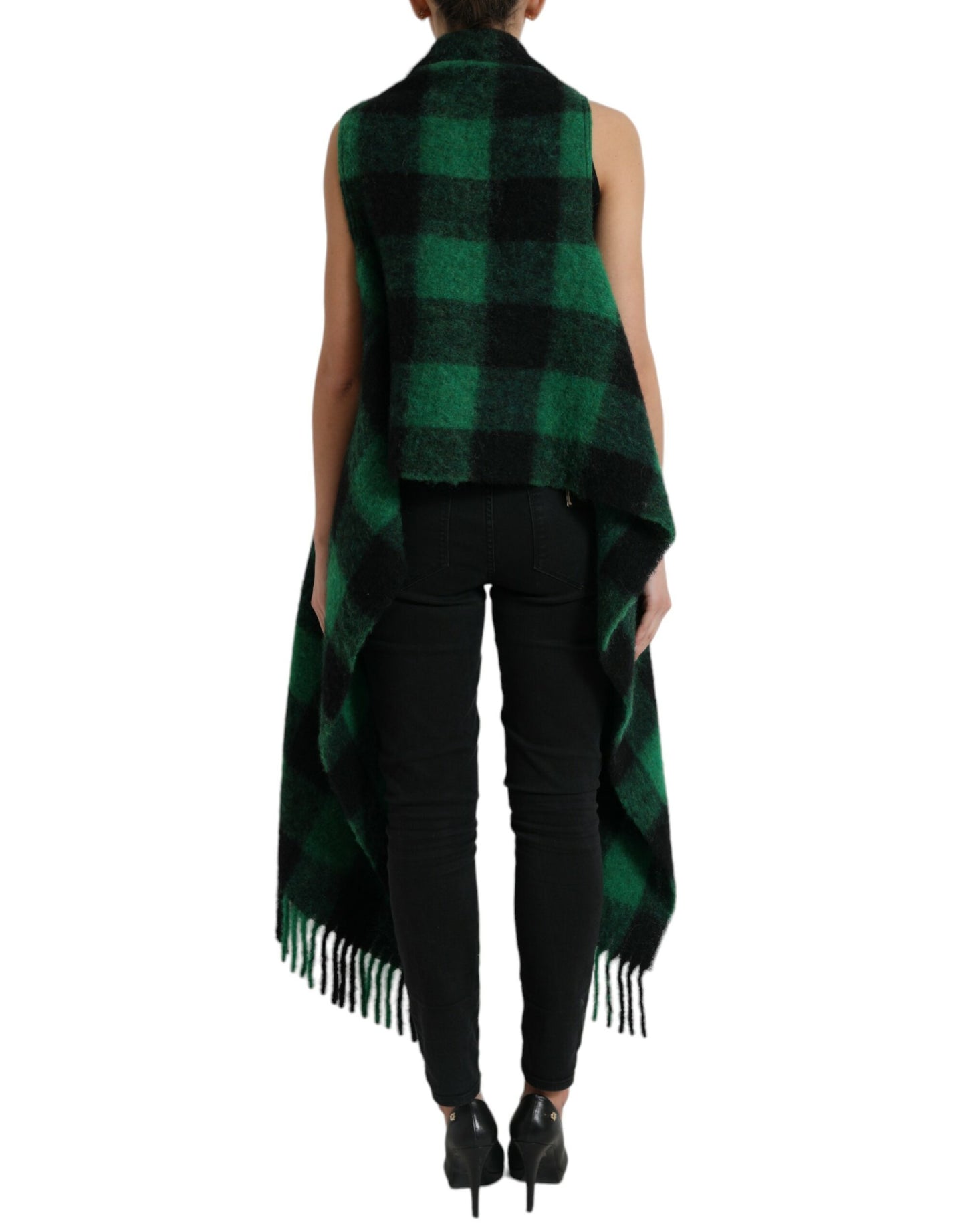 Dolce & Gabbana Elegant Ternet Poncho Jakke