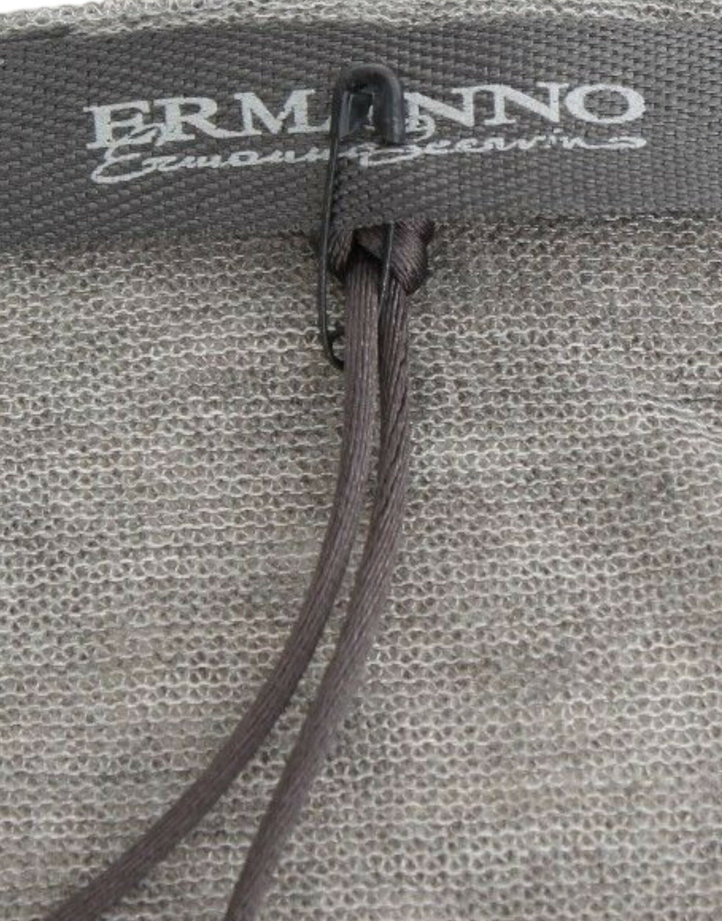 Ermanno Scervino Elegant Grå Uldblanding Sweater med Dyb V-hals