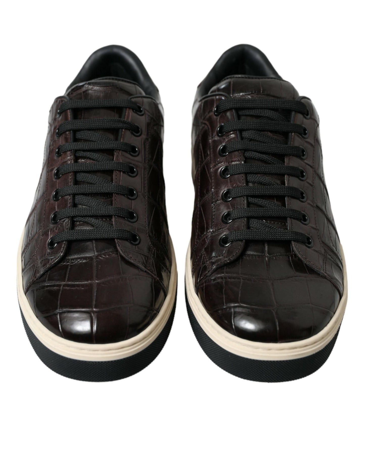 Dolce & Gabbana Elegante Eksotiske Læder Low-Top Sneakers