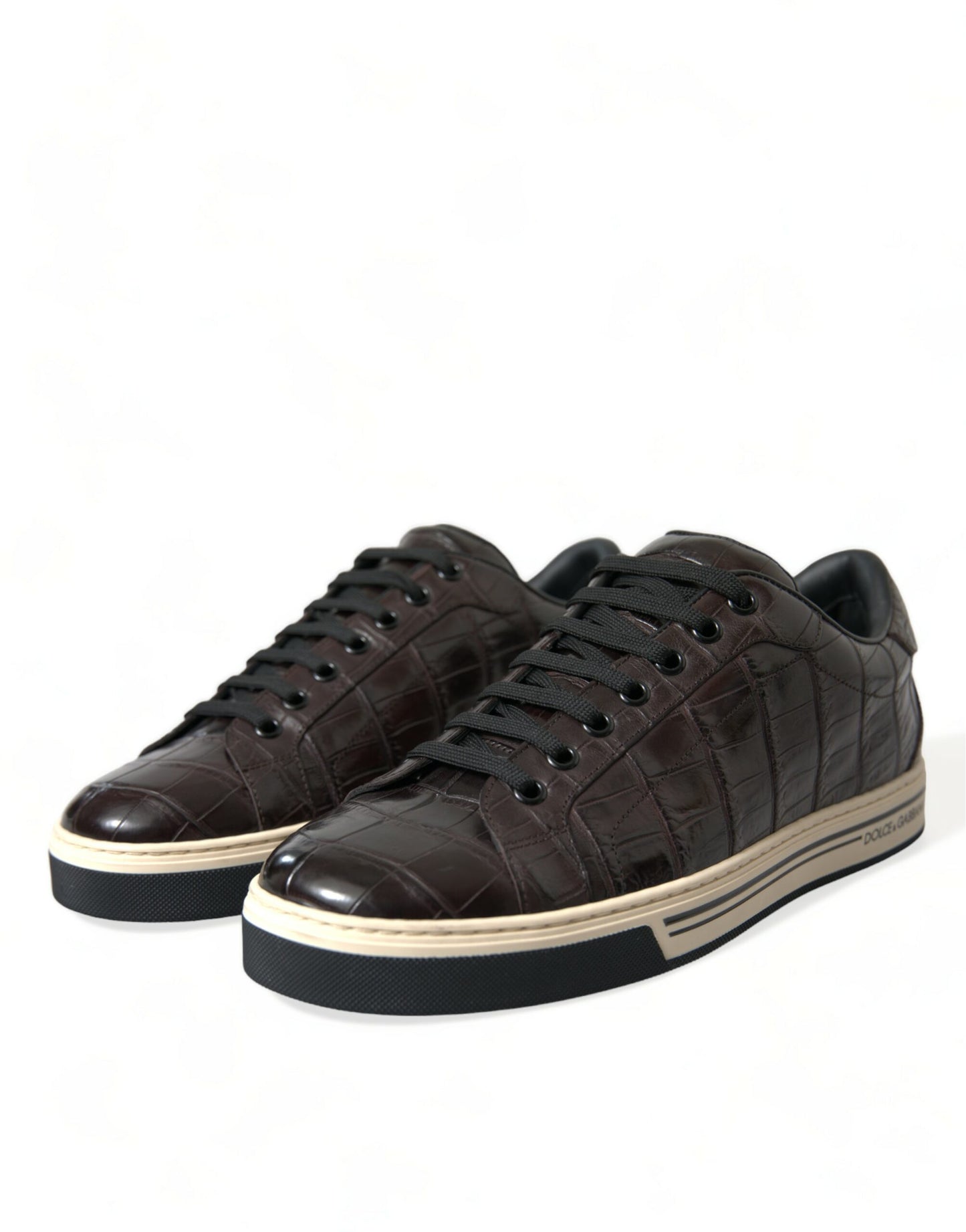 Dolce & Gabbana Elegante Eksotiske Læder Low-Top Sneakers
