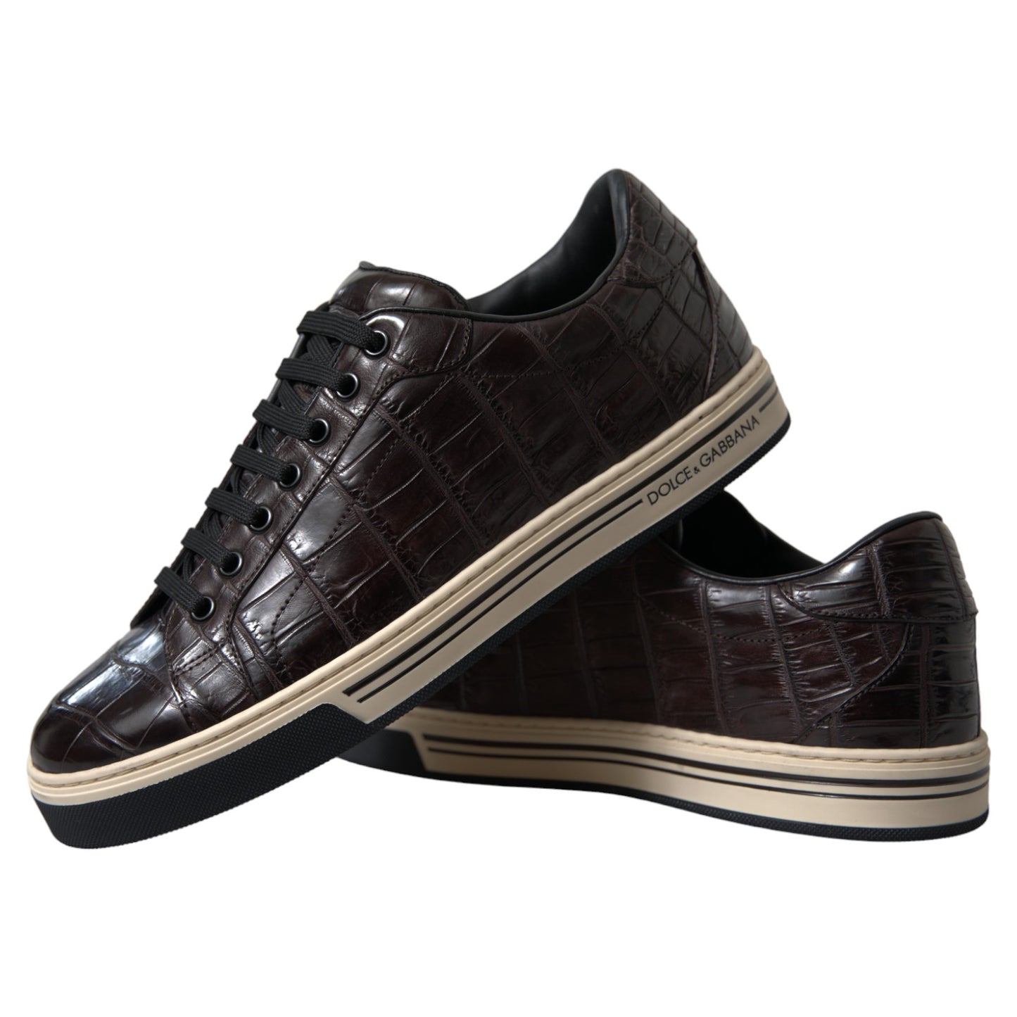 Dolce & Gabbana Elegante Eksotiske Læder Low-Top Sneakers