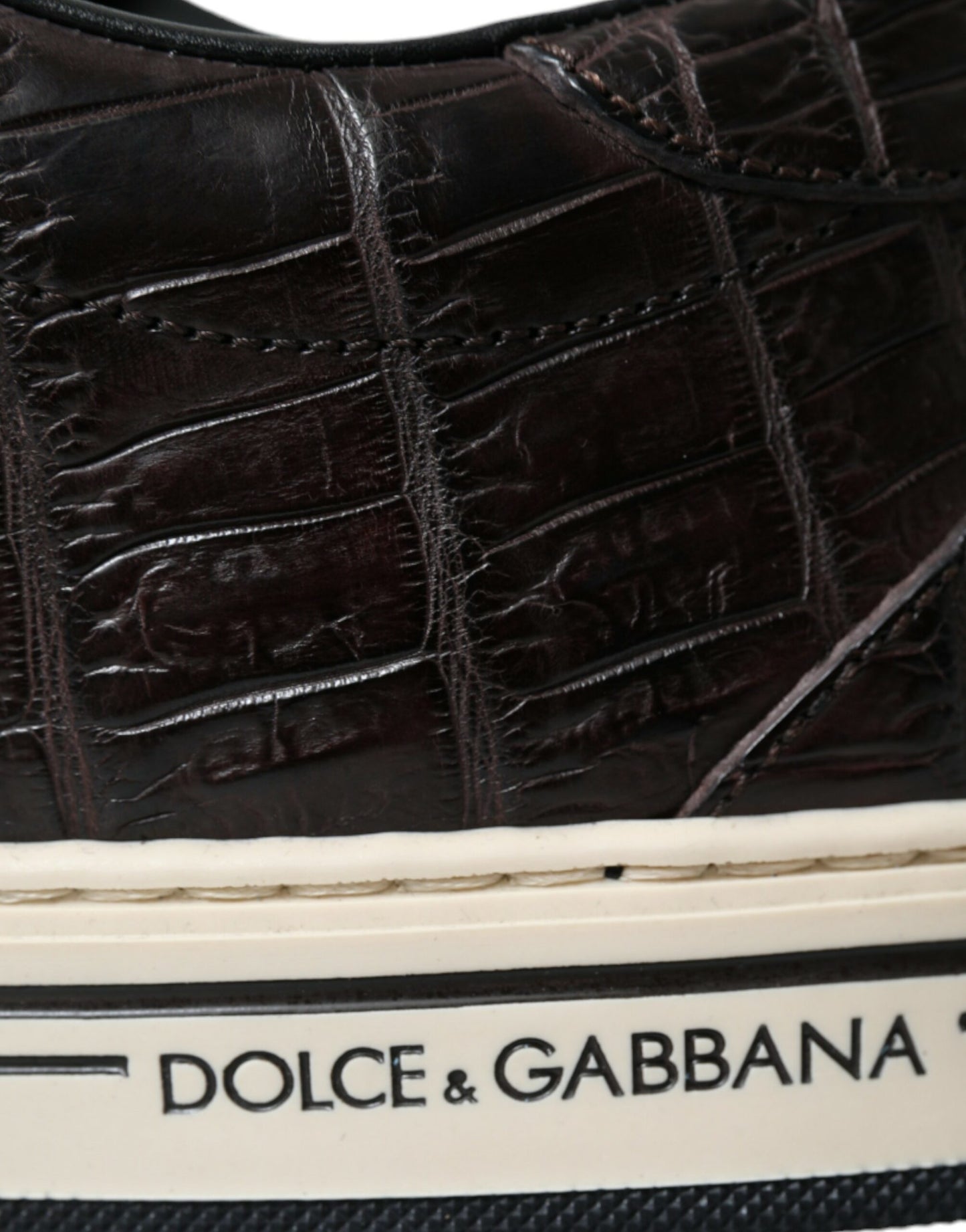 Dolce & Gabbana Elegante Eksotiske Læder Low-Top Sneakers