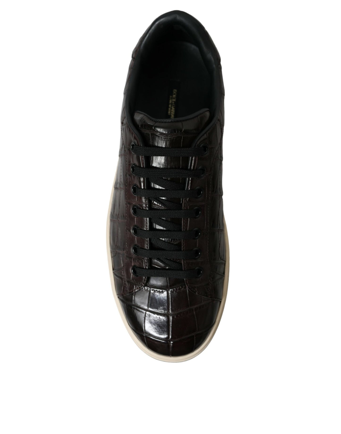 Dolce & Gabbana Elegante Eksotiske Læder Low-Top Sneakers