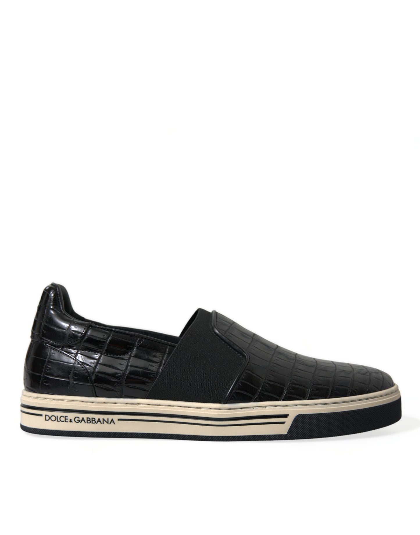 Dolce & Gabbana Elegante Low-Top Sneakers i Krokodilleskind