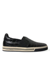 Dolce & Gabbana Elegante Low-Top Sneakers i Krokodilleskind