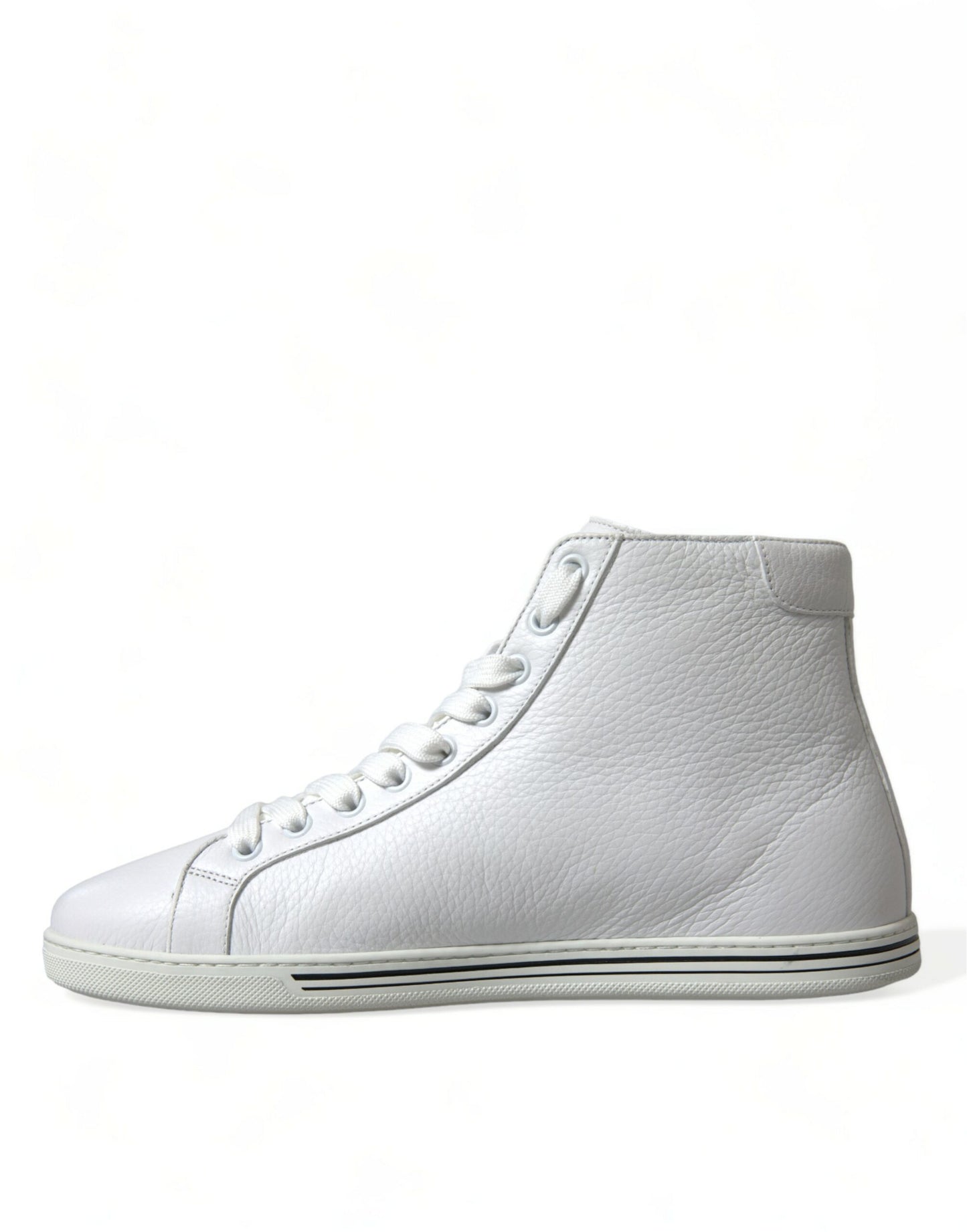 Dolce & Gabbana Elegante Hvide Læder High Top Sneakers