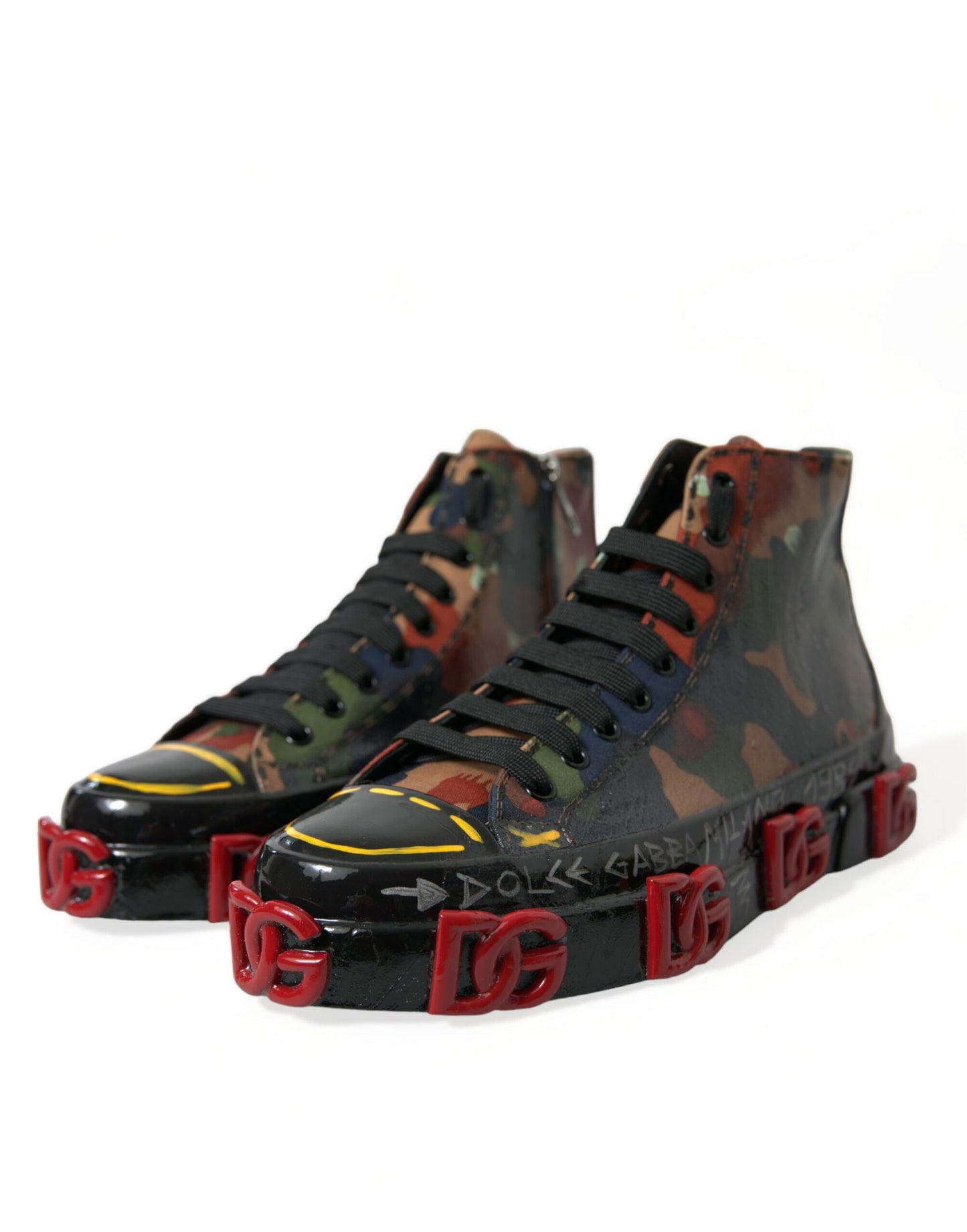Dolce & Gabbana Chic Flerfarvede High-Top Sneakers