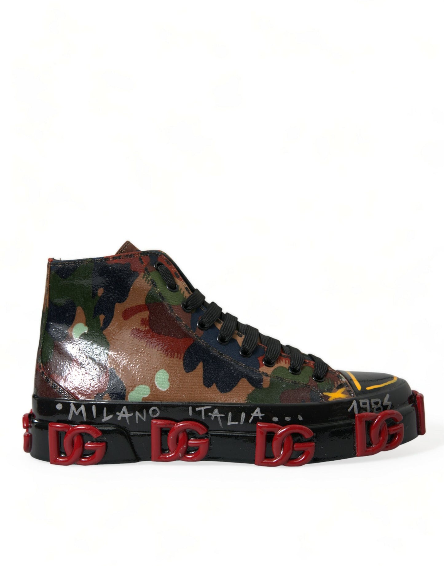 Dolce & Gabbana Chic Flerfarvede High-Top Sneakers