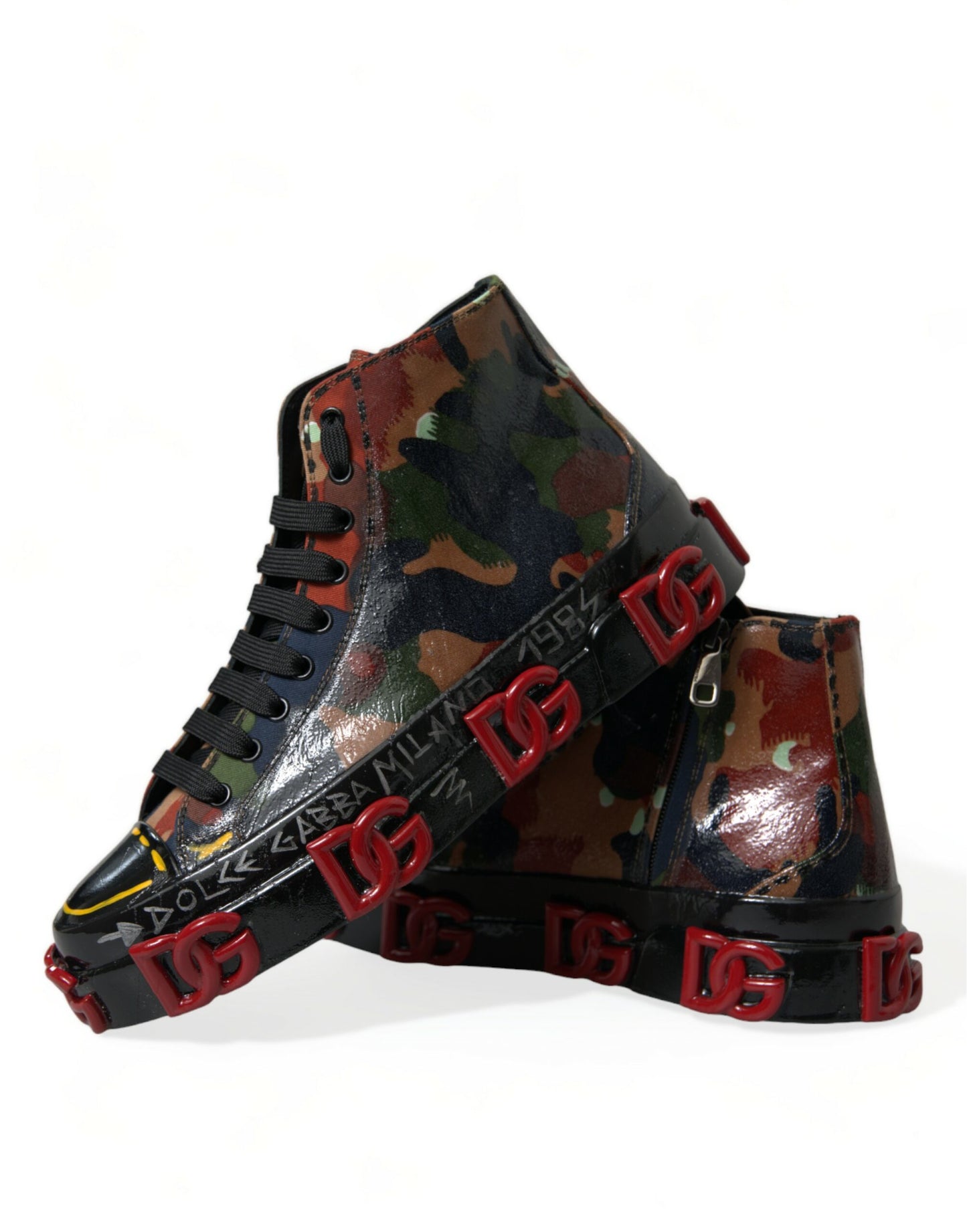 Dolce & Gabbana Chic Flerfarvede High-Top Sneakers