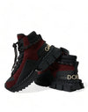 Dolce & Gabbana bordeauxrøde high-top sneakers i læder