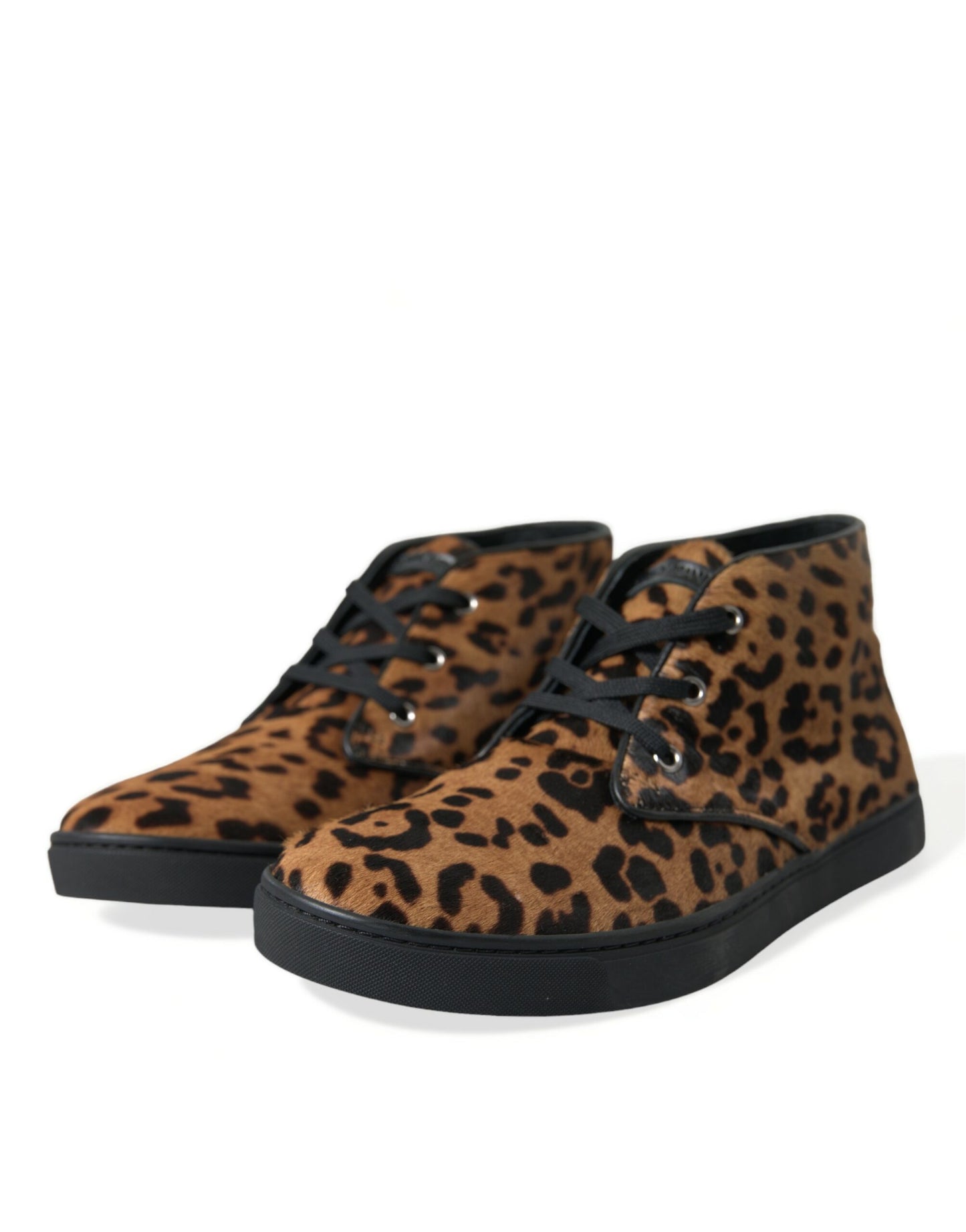 Dolce & Gabbana Elegant Leopardprint Mid-Top Sneakers