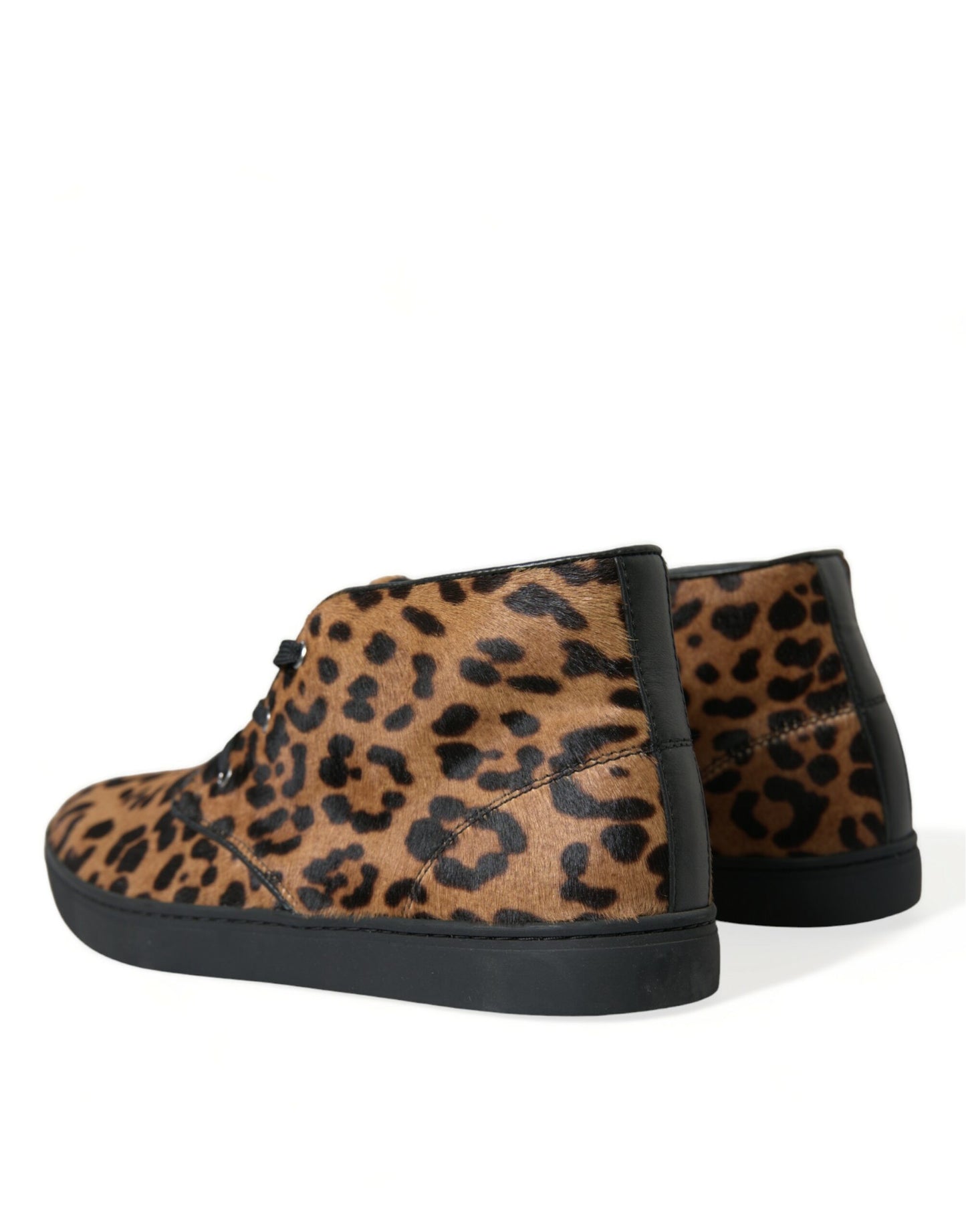 Dolce & Gabbana Elegant Leopardprint Mid-Top Sneakers