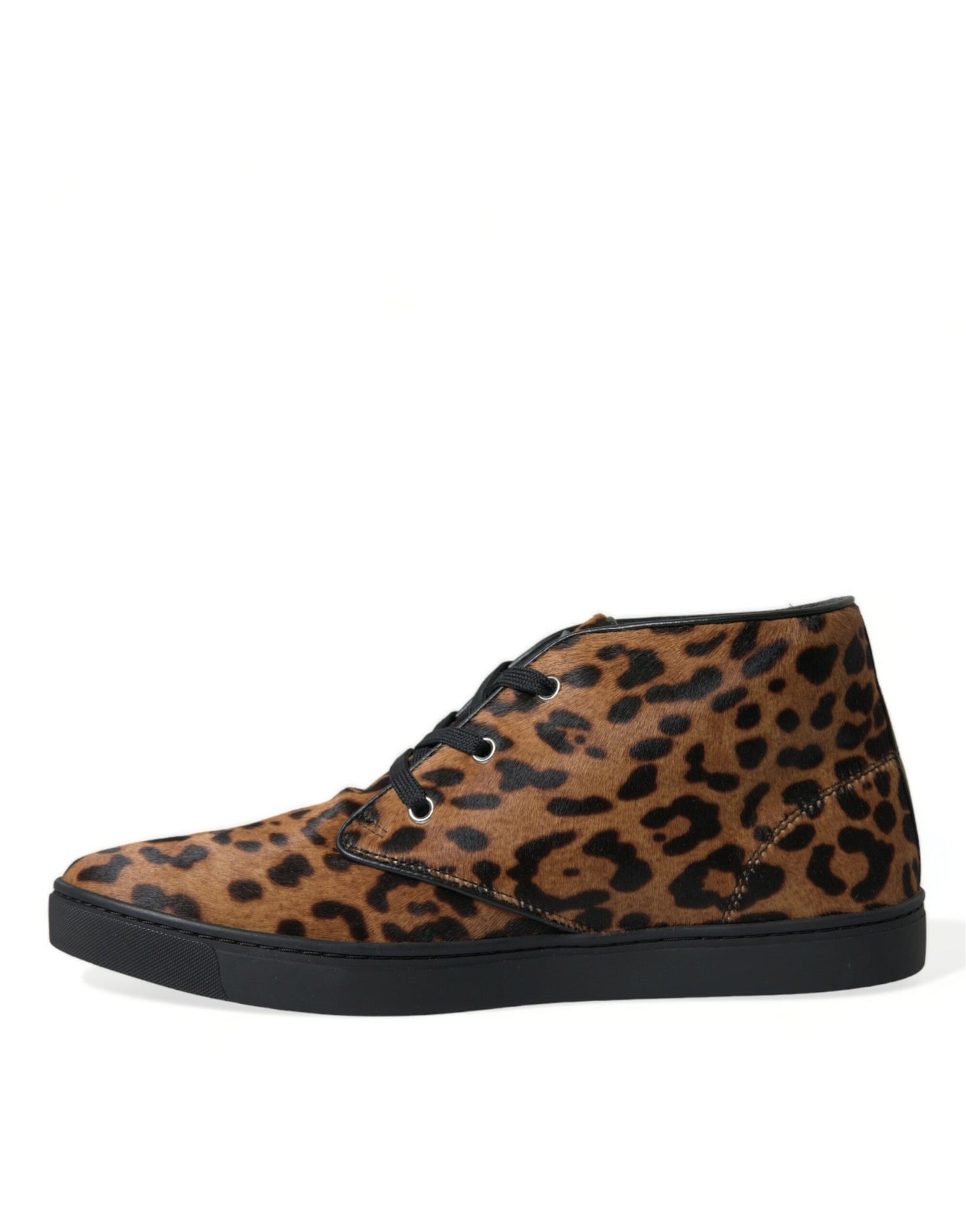 Dolce & Gabbana Elegant Leopardprint Mid-Top Sneakers