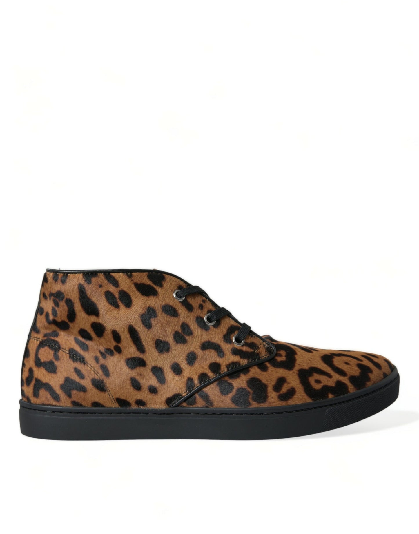 Dolce & Gabbana Elegant Leopardprint Mid-Top Sneakers