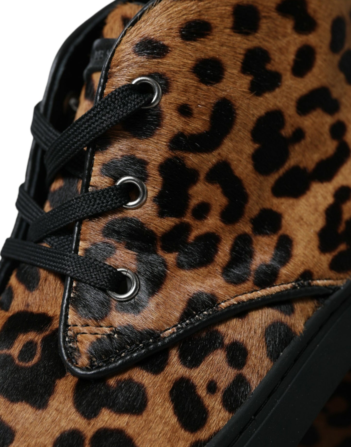 Dolce & Gabbana Elegant Leopardprint Mid-Top Sneakers