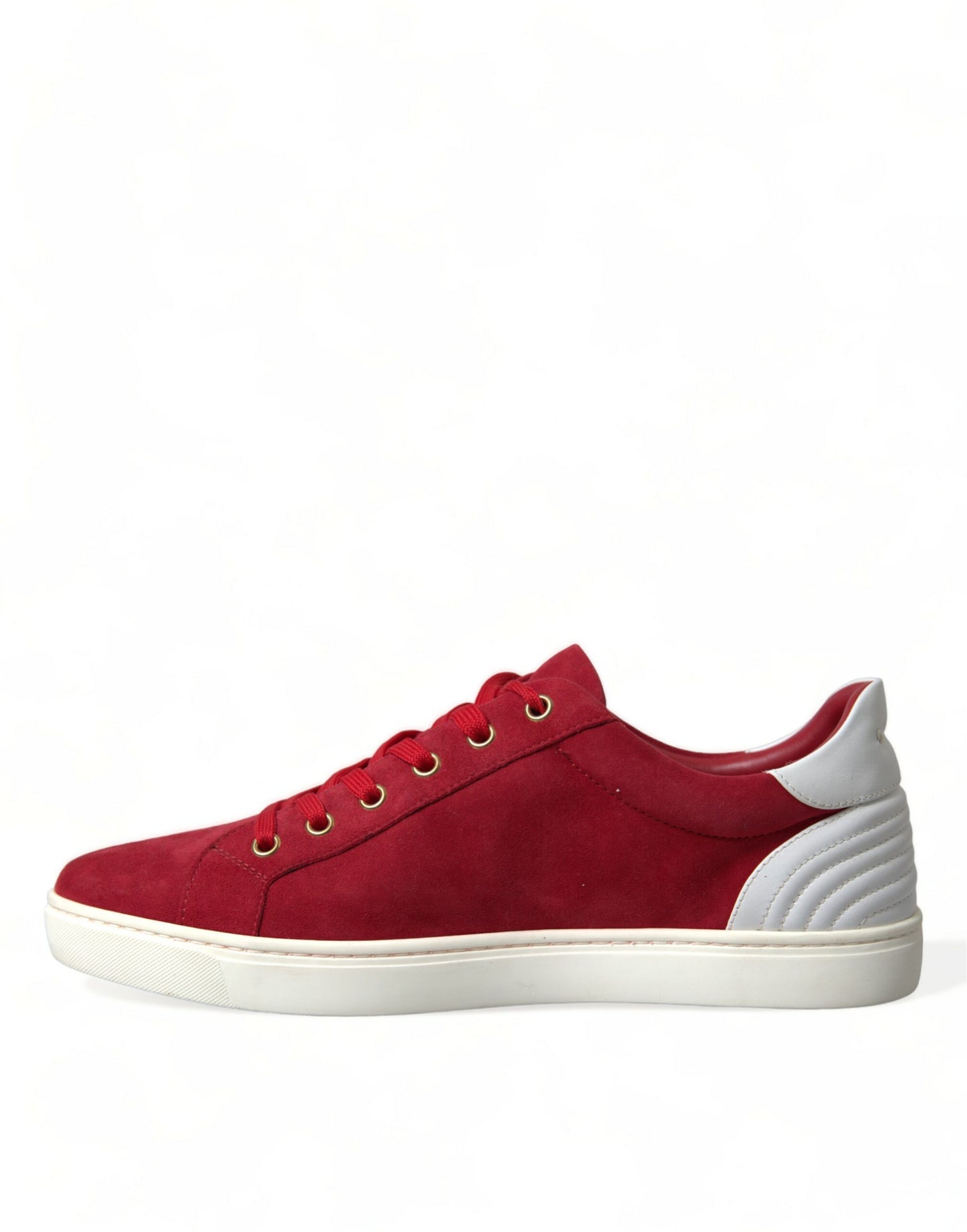 Dolce & Gabbana Elegante Røde & Hvide Lave Sneakers