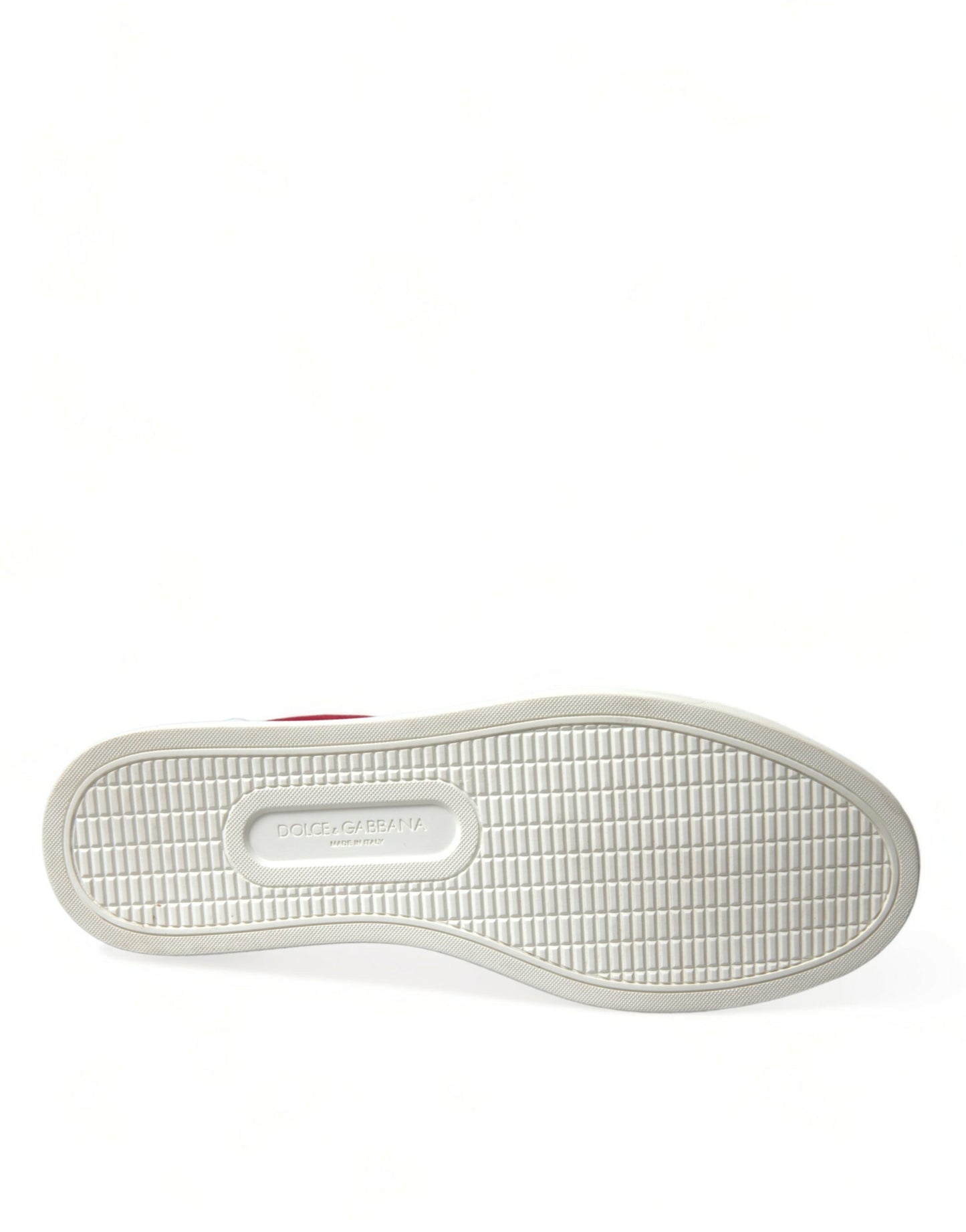 Dolce & Gabbana Elegante Røde & Hvide Lave Sneakers