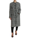 Dolce & Gabbana Elegant Houndstooth Lang Trenchcoat