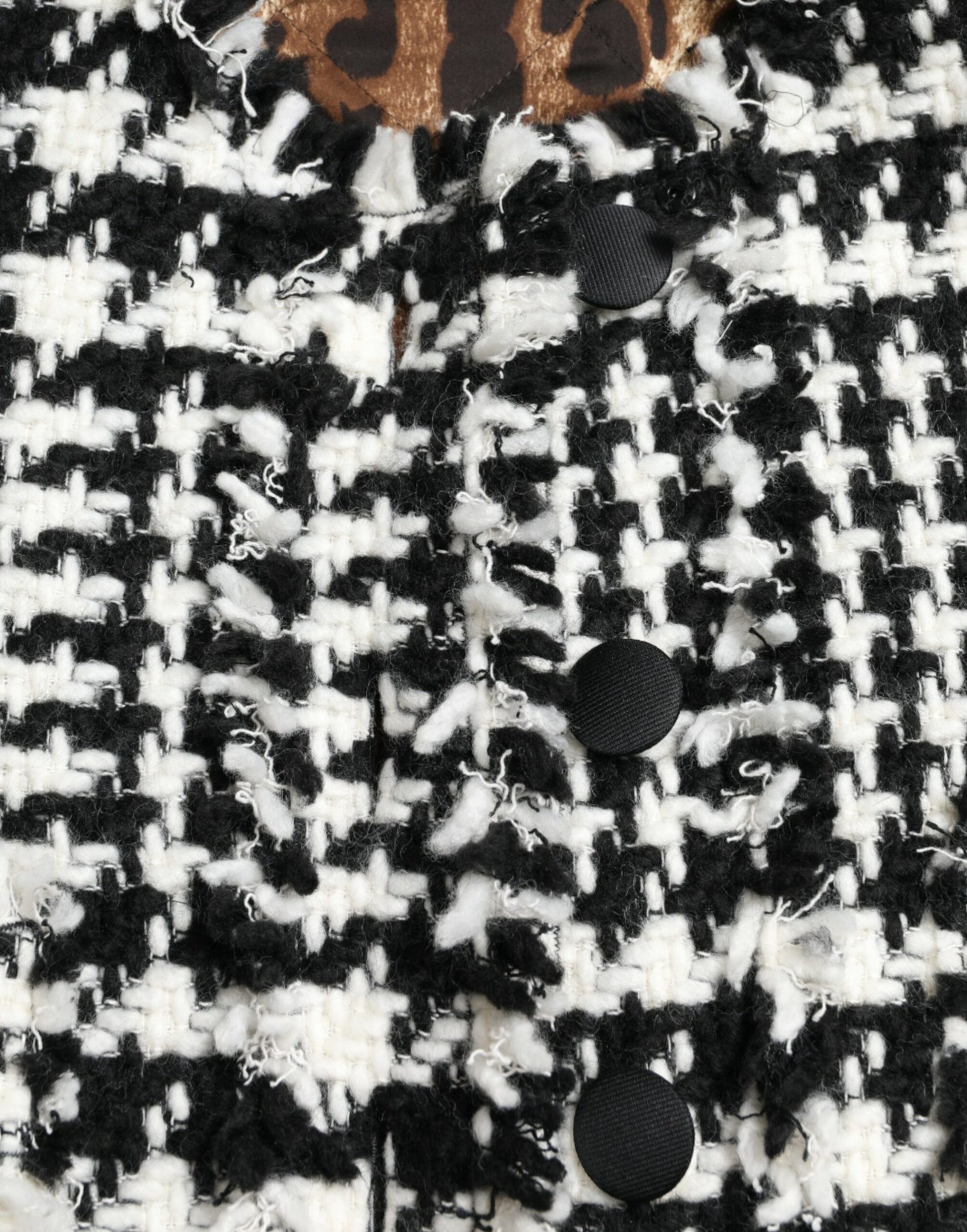 Dolce & Gabbana Elegant Houndstooth Lang Trenchcoat