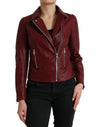 Dolce & Gabbana Bordeaux bikerlæderjakke