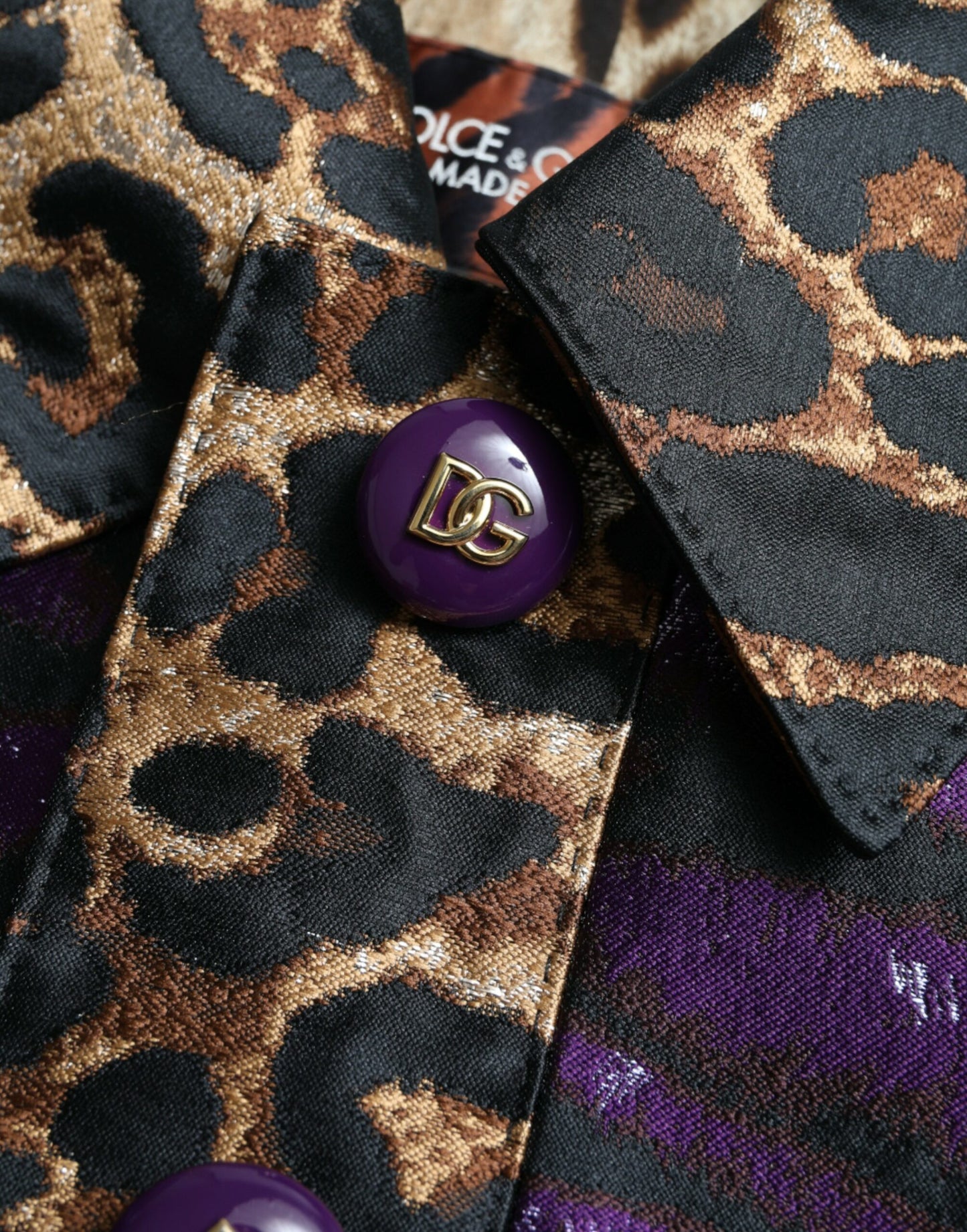 Dolce & Gabbana Udsøgt Jacquard Trenchcoat Med Tigermotiv