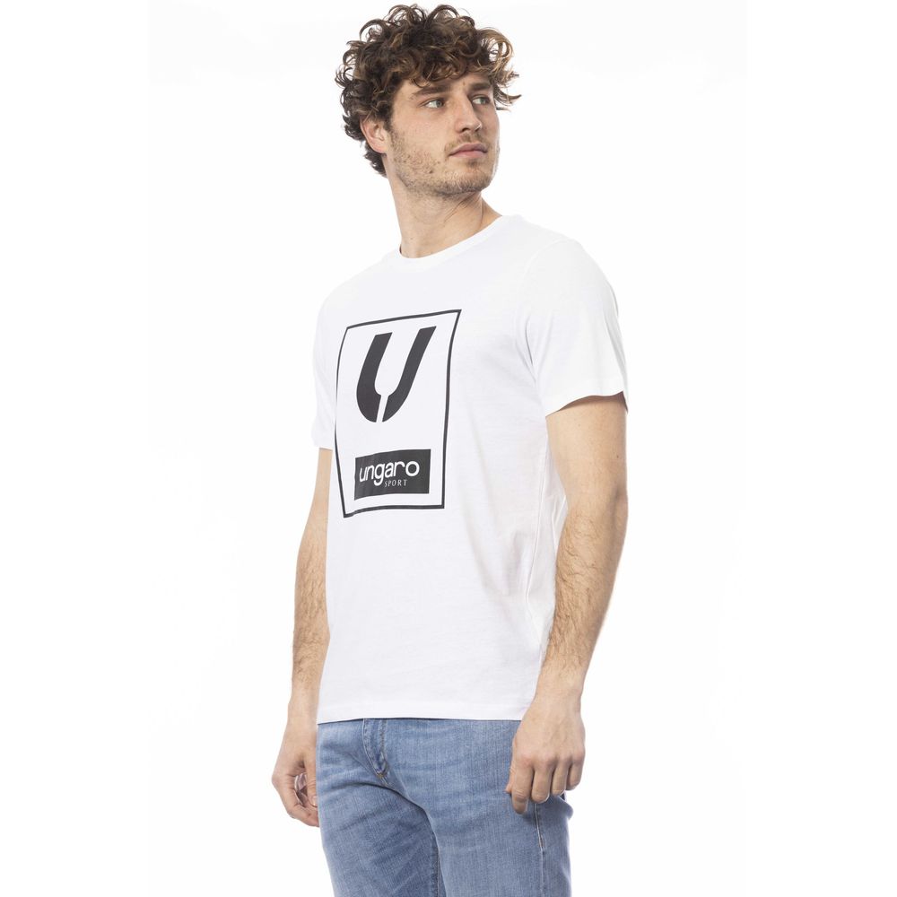 Ungaro Sport Hvid Bomuld Herre T-shirt
