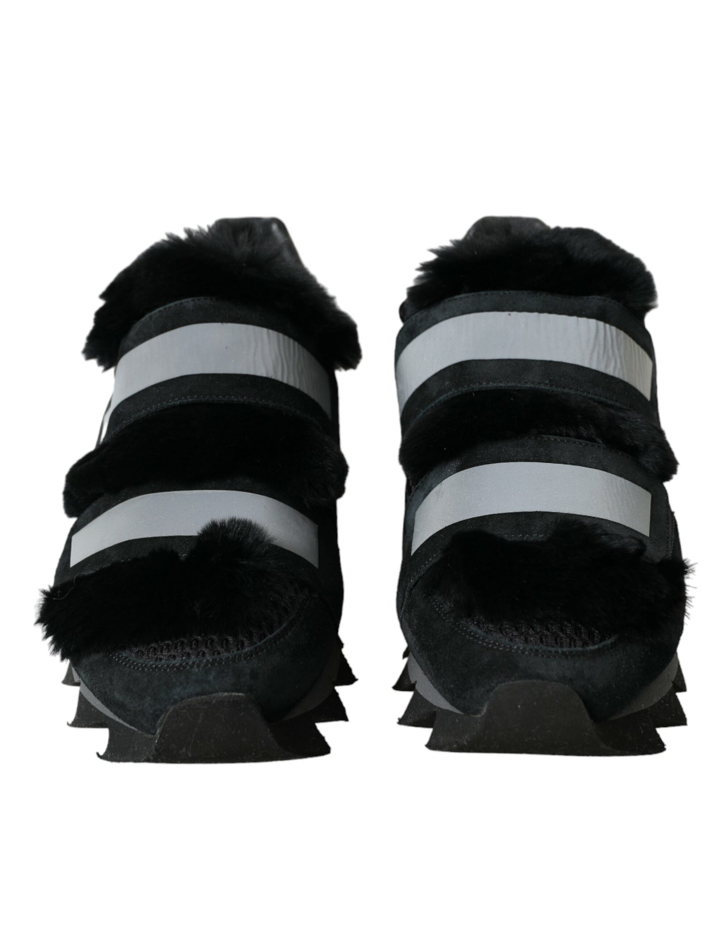 Dolce & Gabbana Elegante Pelsudsmykkede Ruskindssneakers