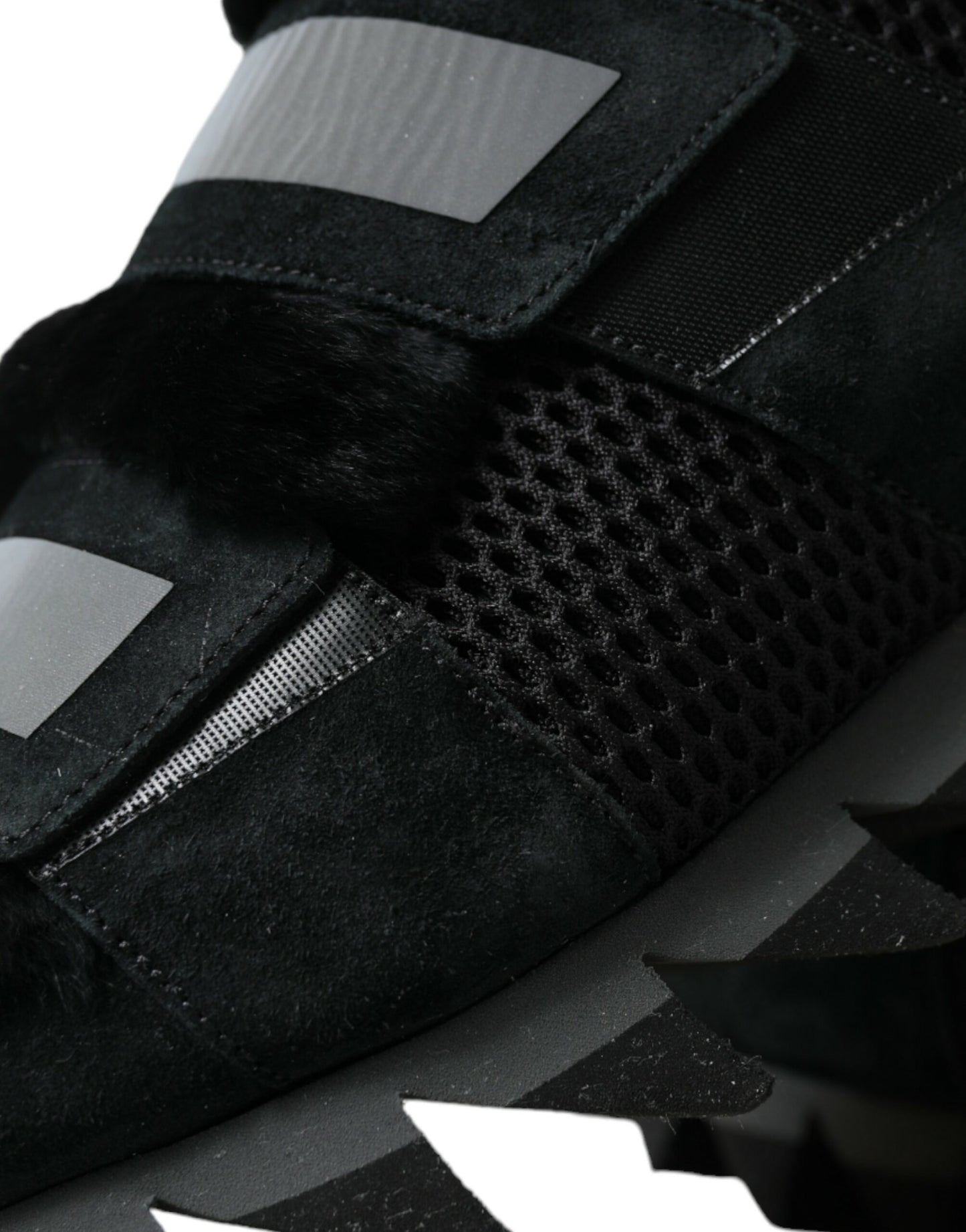 Dolce & Gabbana Elegante Pelsudsmykkede Ruskindssneakers
