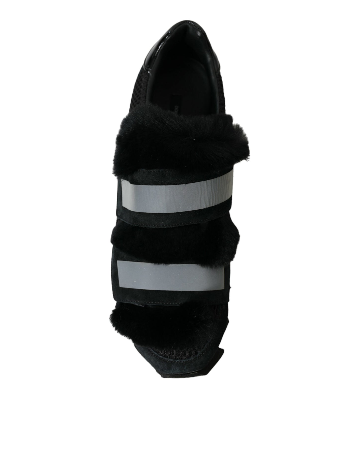 Dolce & Gabbana Elegante Pelsudsmykkede Ruskindssneakers