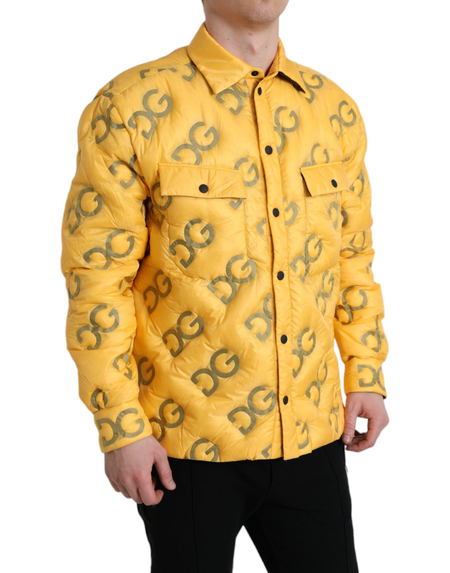 Dolce & Gabbana Elegant Gul Polstret Blouson Jakke
