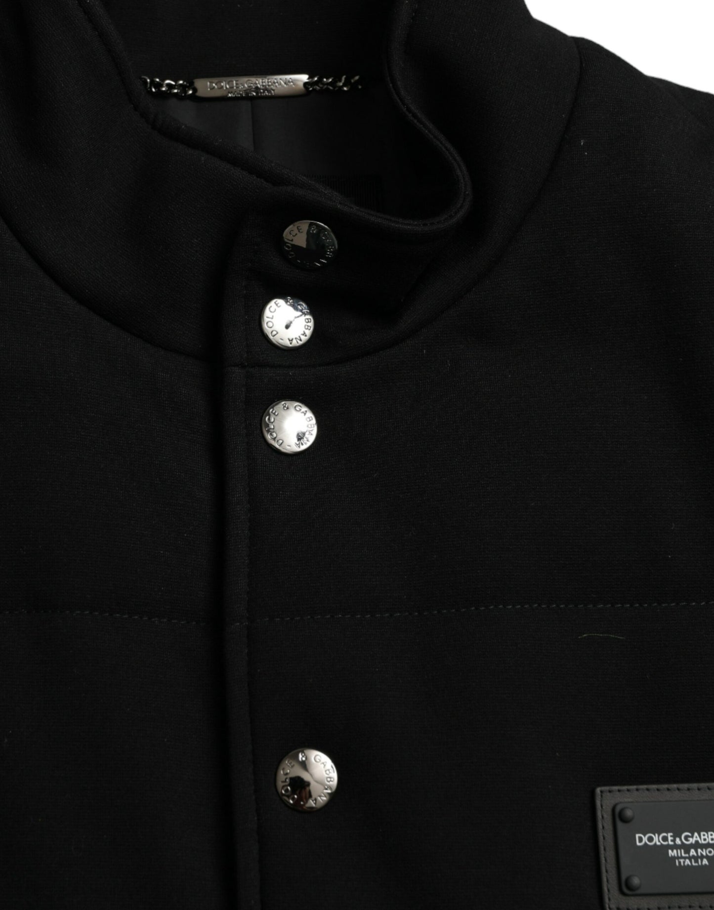 Dolce & Gabbana Elegant Sort Ærmeløs Vestjakke