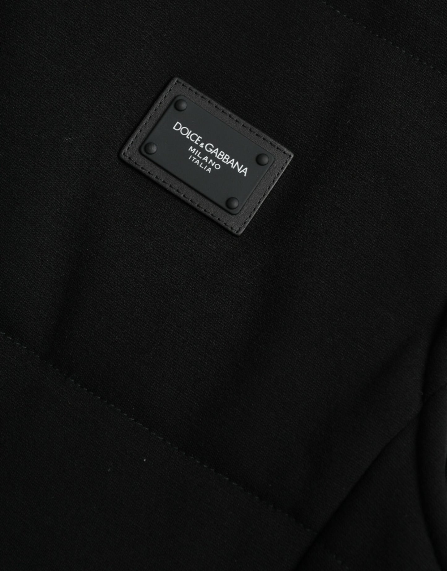 Dolce & Gabbana Elegant Sort Ærmeløs Vestjakke