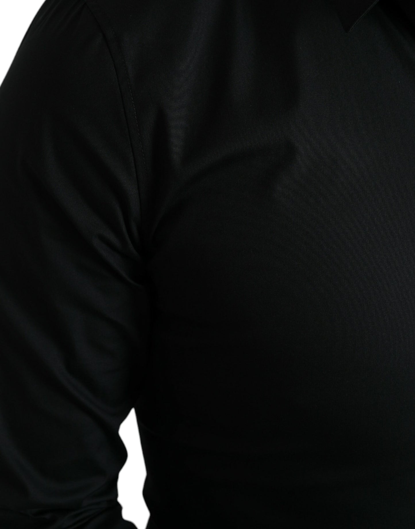 Dolce & Gabbana Elegant Sort Slim Fit Italiensk Skjorte