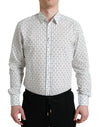 Dolce & Gabbana Elegant Hvid Bomulds Slim Fit Skjorte