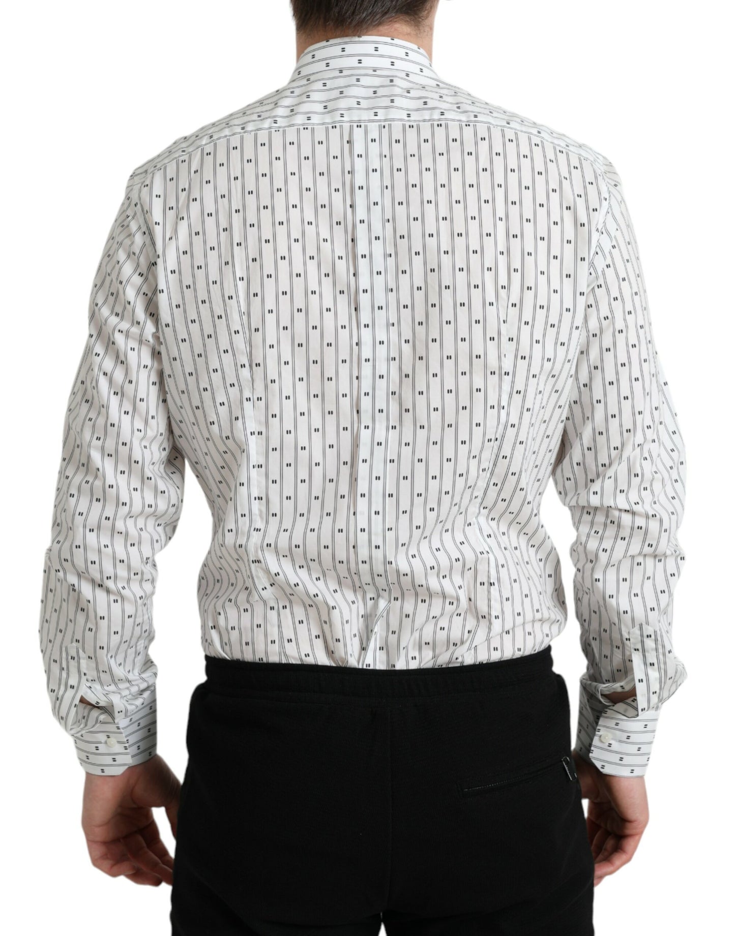 Dolce & Gabbana Elegant Hvid Bomulds Slim Fit Skjorte