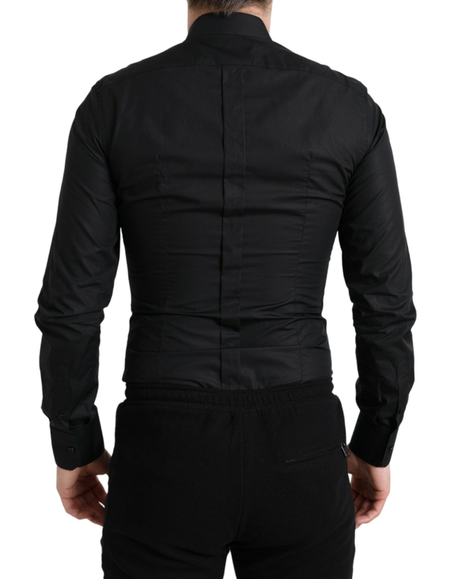 Dolce & Gabbana Elegant Sort Slim Fit Skjorte