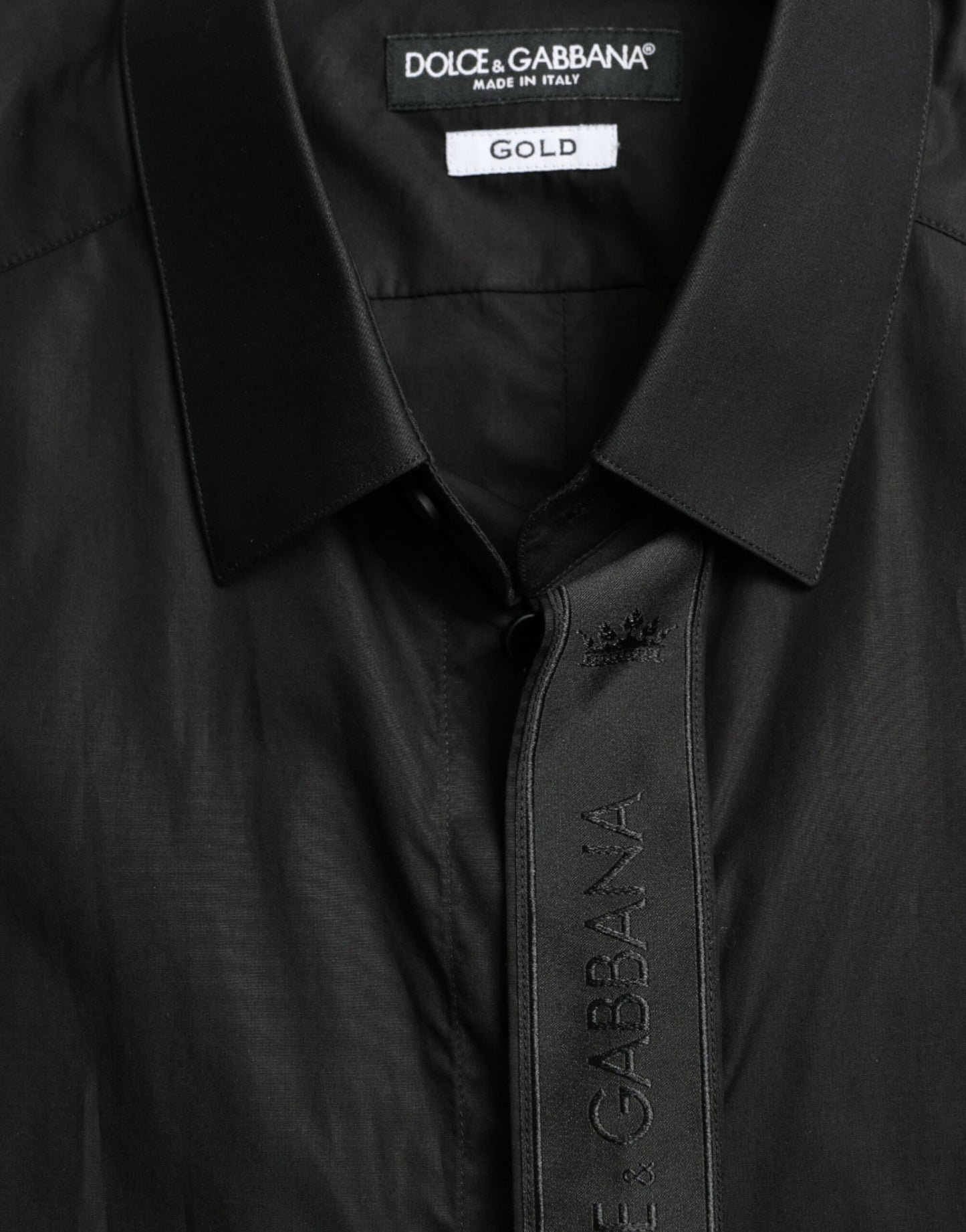 Dolce & Gabbana Elegant Sort Slim Fit Skjorte