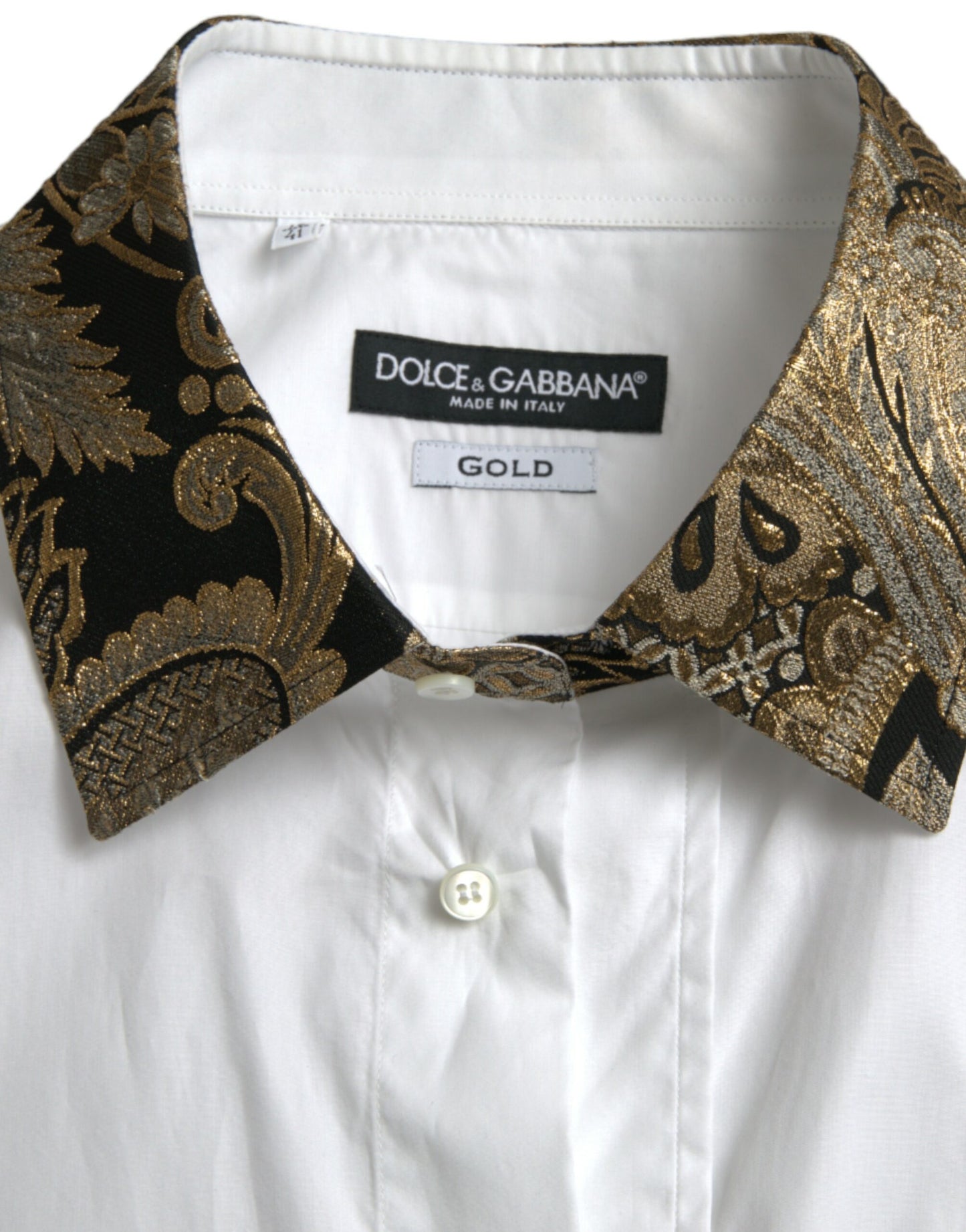 Dolce & Gabbana Elegant Guld Detalje Skjorte