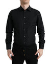Dolce & Gabbana Sleek Sort Slim Fit Italiensk Skjorte