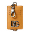 Dolce & Gabbana Elegant Orange Kortholder i Kalveskind