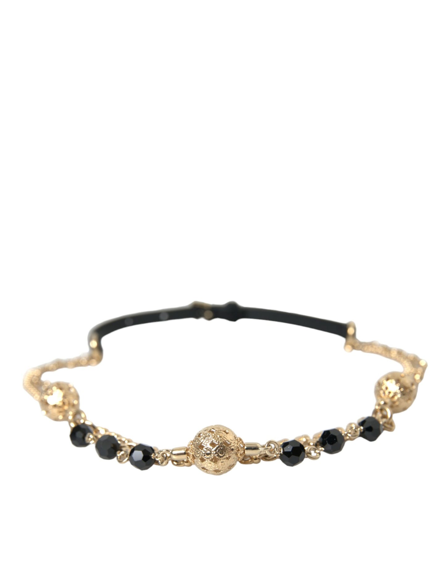 Dolce & Gabbana Elegant Crystal Bounce Læderbælte