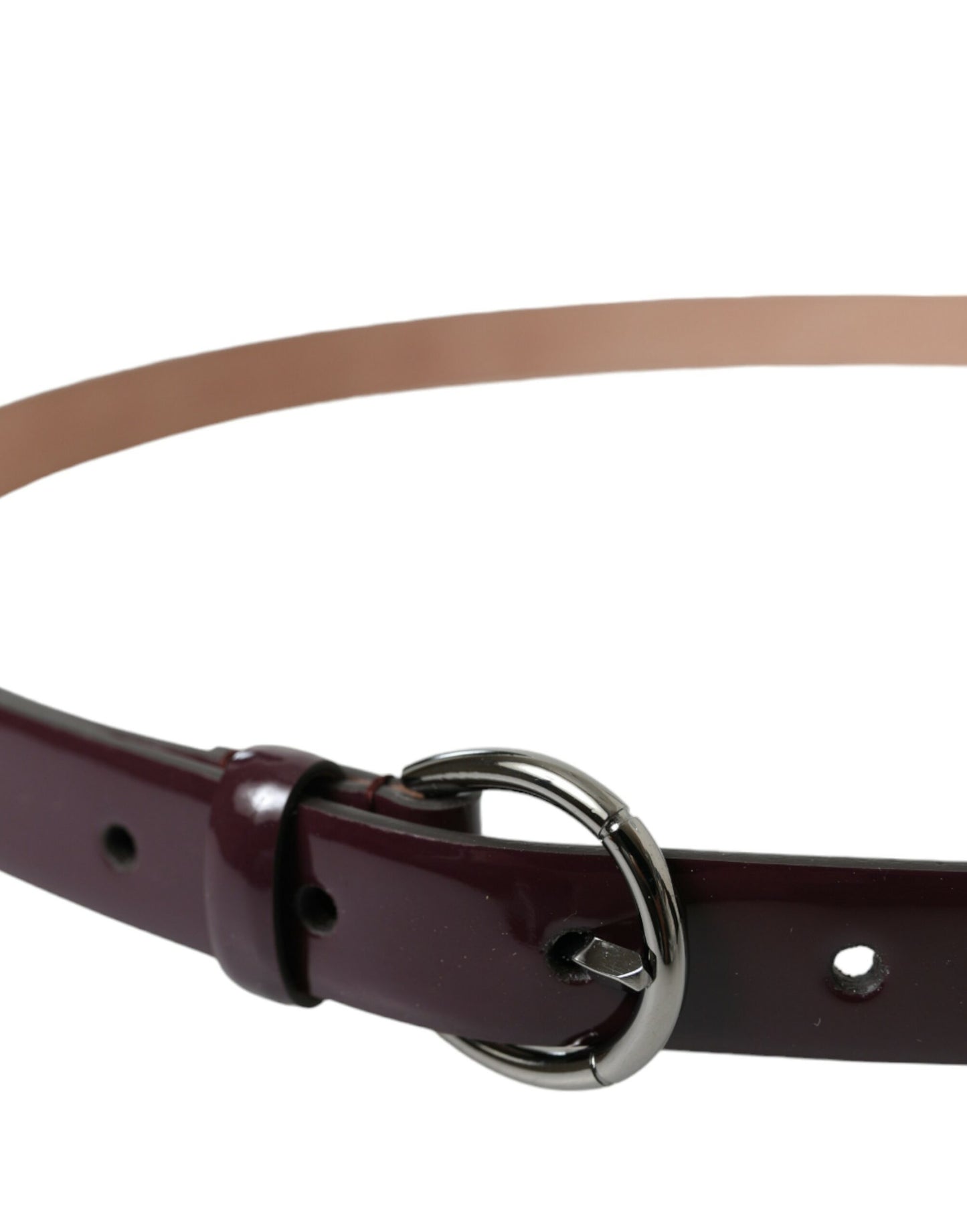 Dolce & Gabbana Elegant Maroon Læderbælte