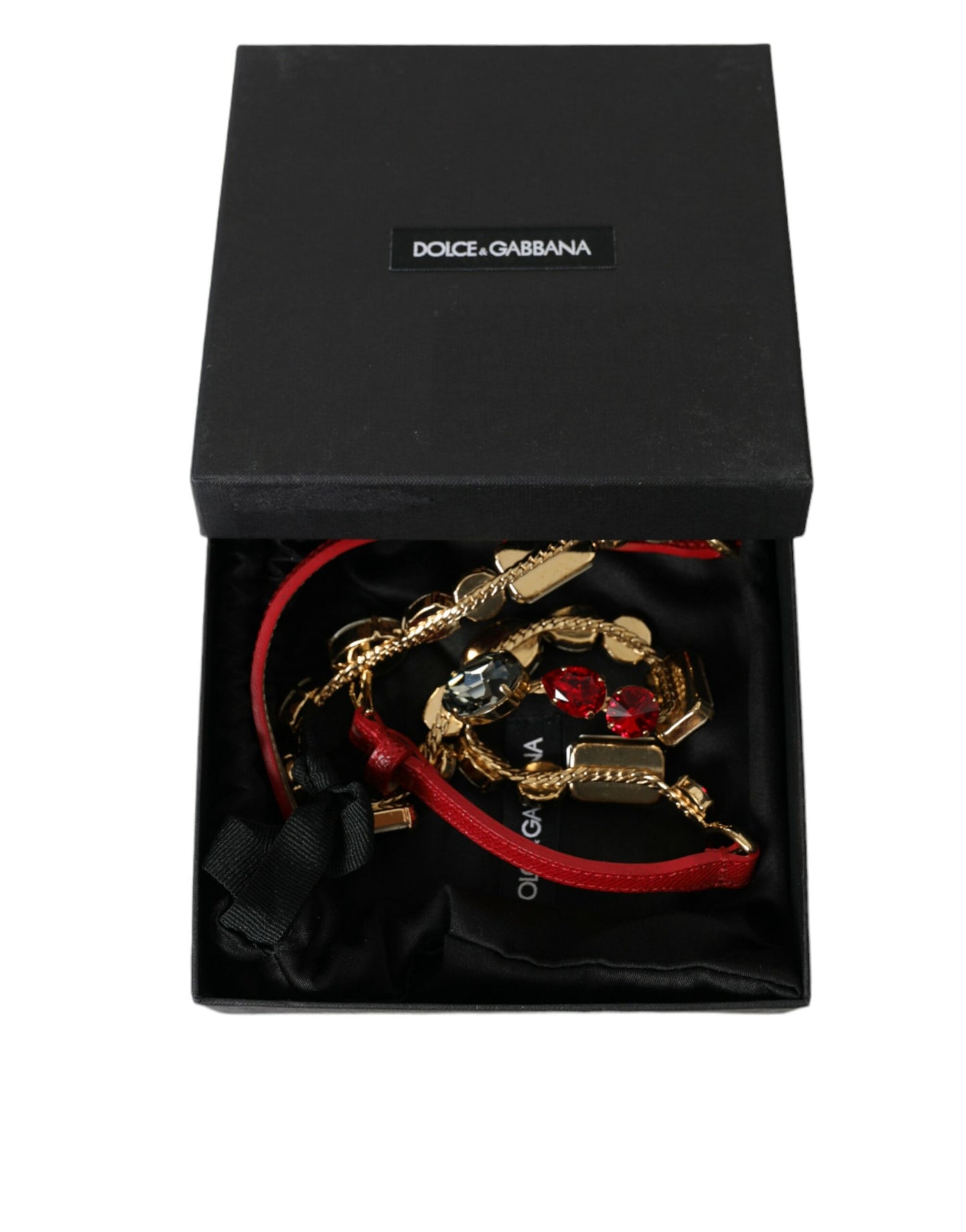 Dolce & Gabbana Radiant Red Krystalspænde Bælte