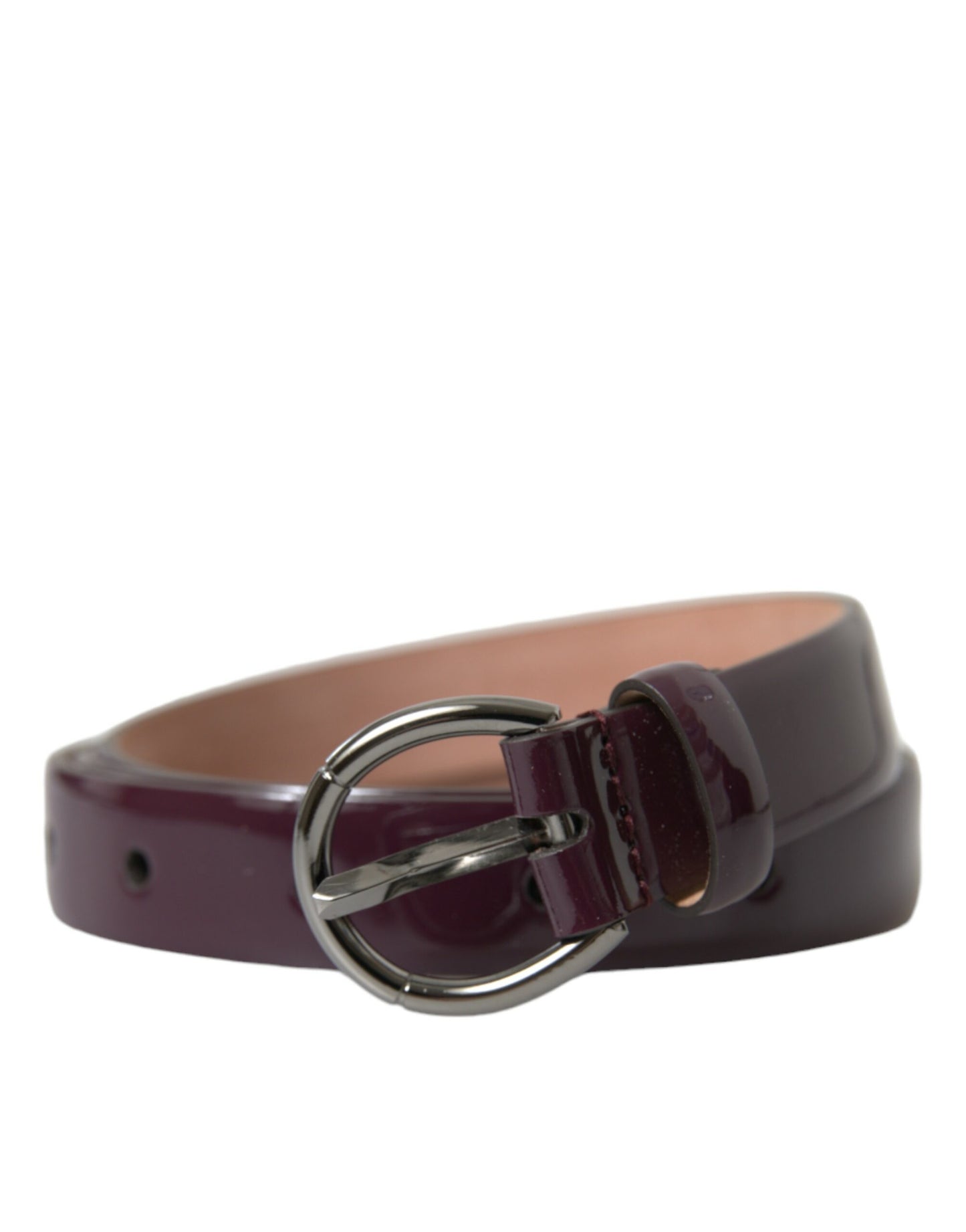 Dolce & Gabbana Elegant Maroon Læderbælte