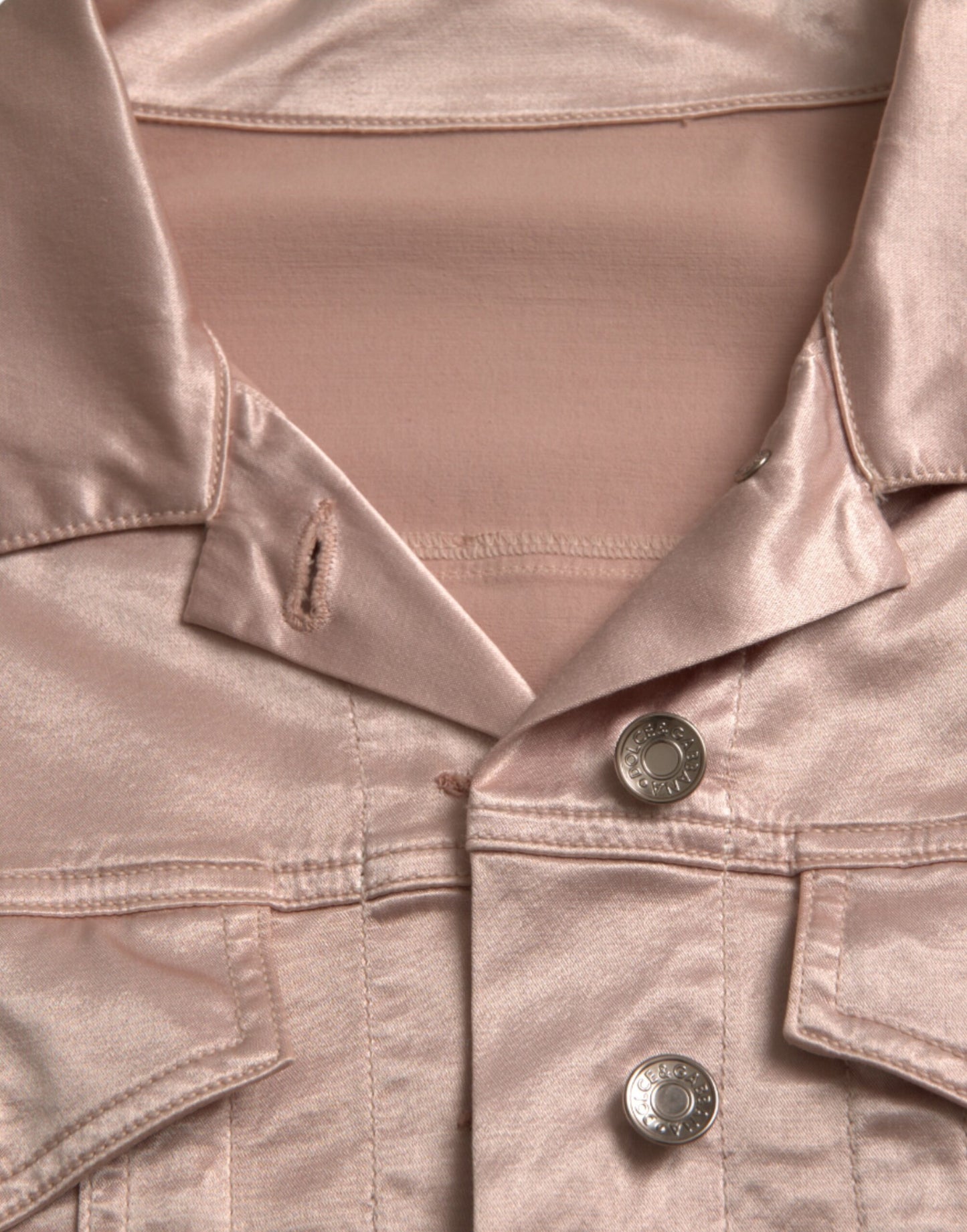 Dolce & Gabbana Elegant Pink Cropped Denimjakke
