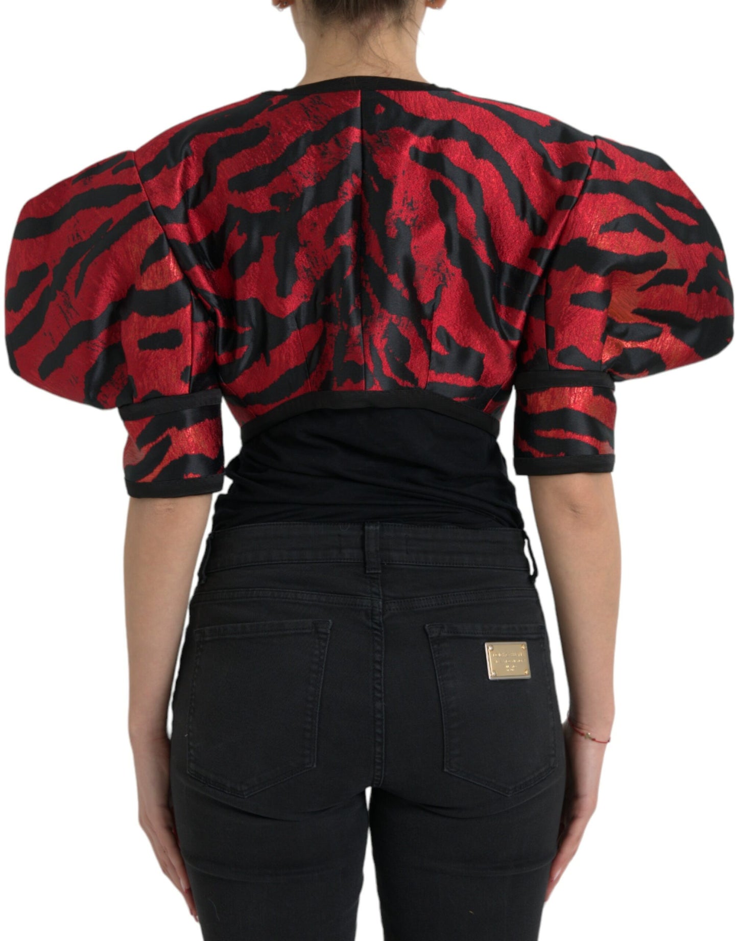 Dolce & Gabbana Elegant Dyreprint Frakkejakke
