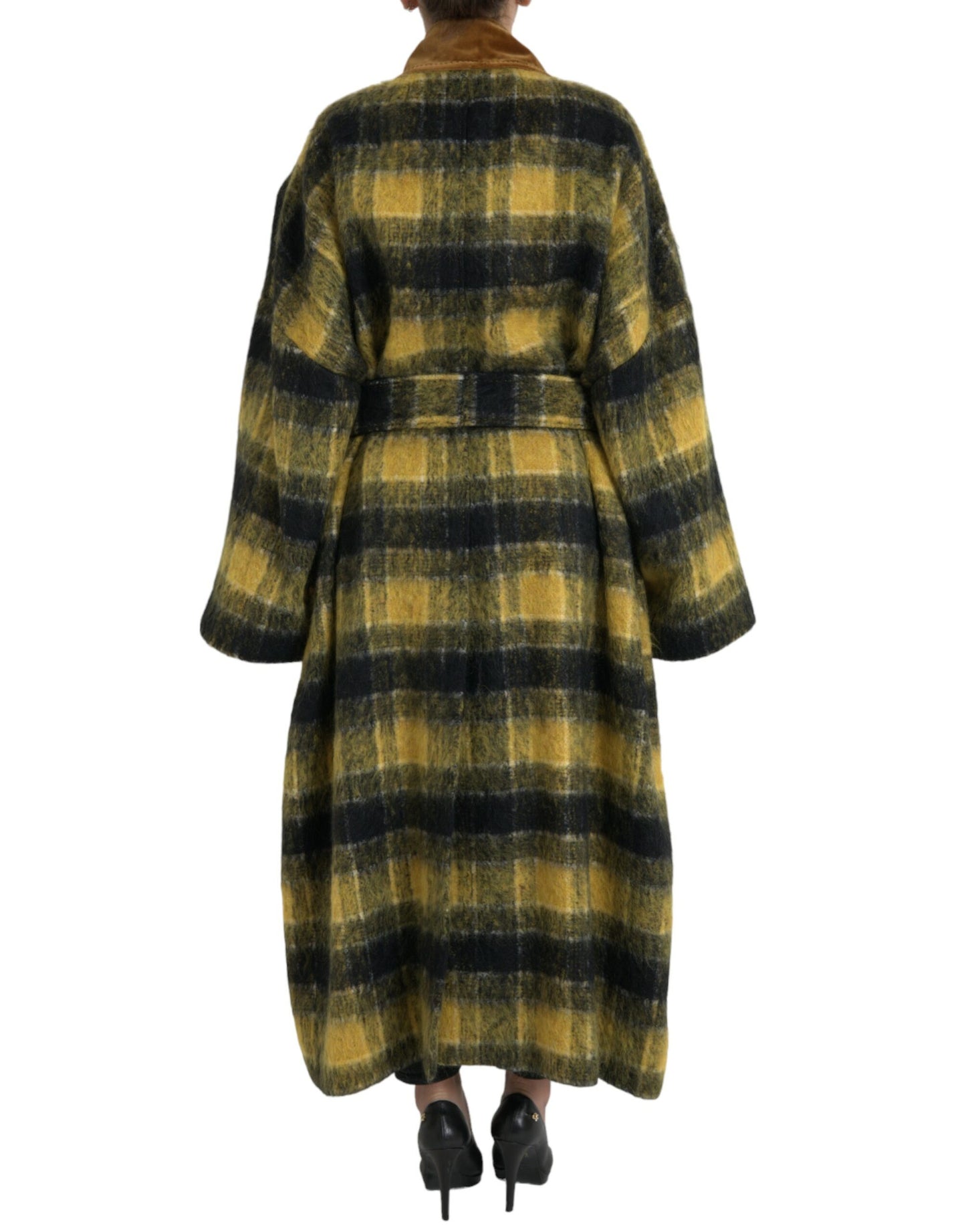 Dolce & Gabbana Chic Ternet Lang Trenchcoat i Solgul