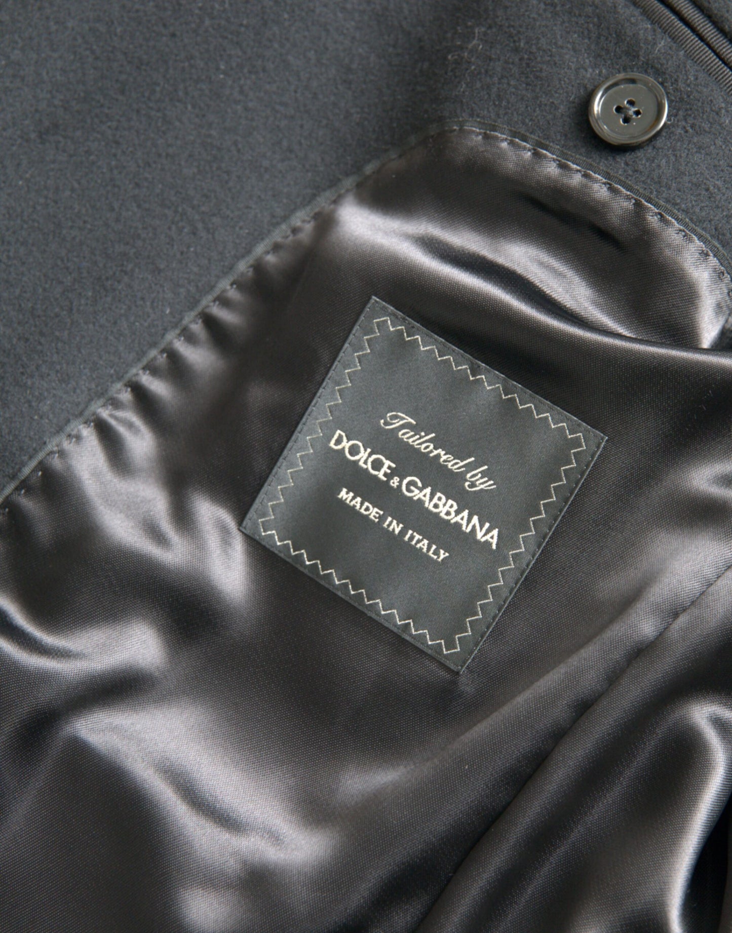 Dolce & Gabbana Sort Enkeltradet Trenchcoat Jakke